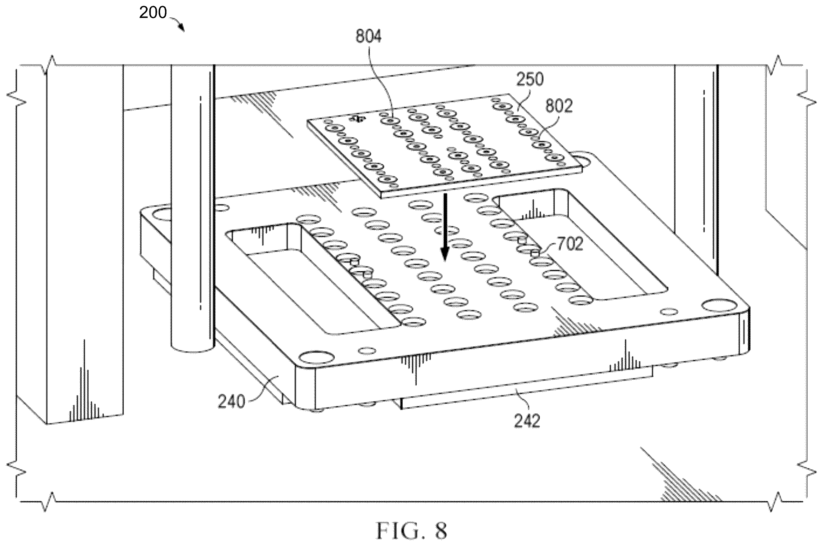 Patent US12345778 Figure 8 – High-bandwidth coaxial interface test fixture