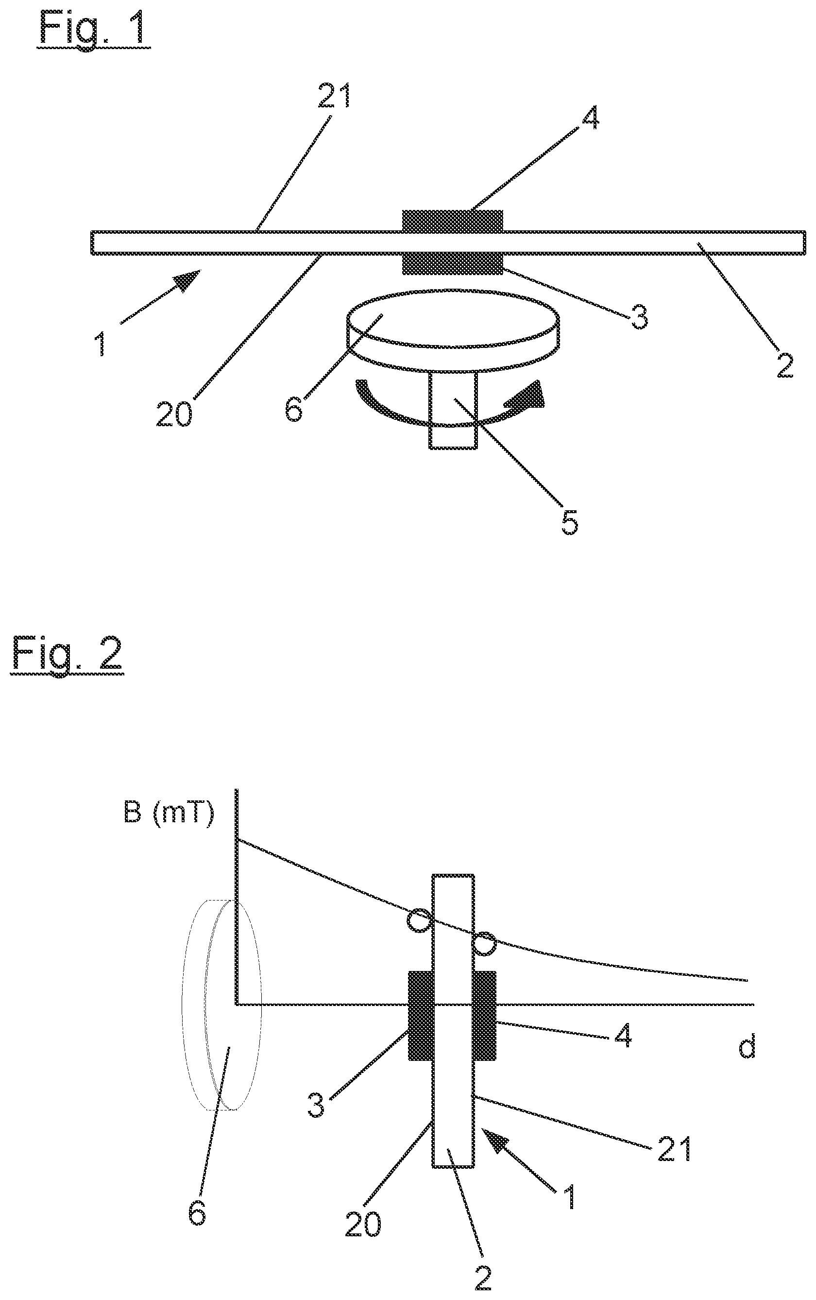 Patent US12345779 Figure 1 – Method for detecting and compensating a stray magnetic field when determining a rotation angle of a rotatable element by means of a magneto-resistive sensor system and magneto-resistive sensor system