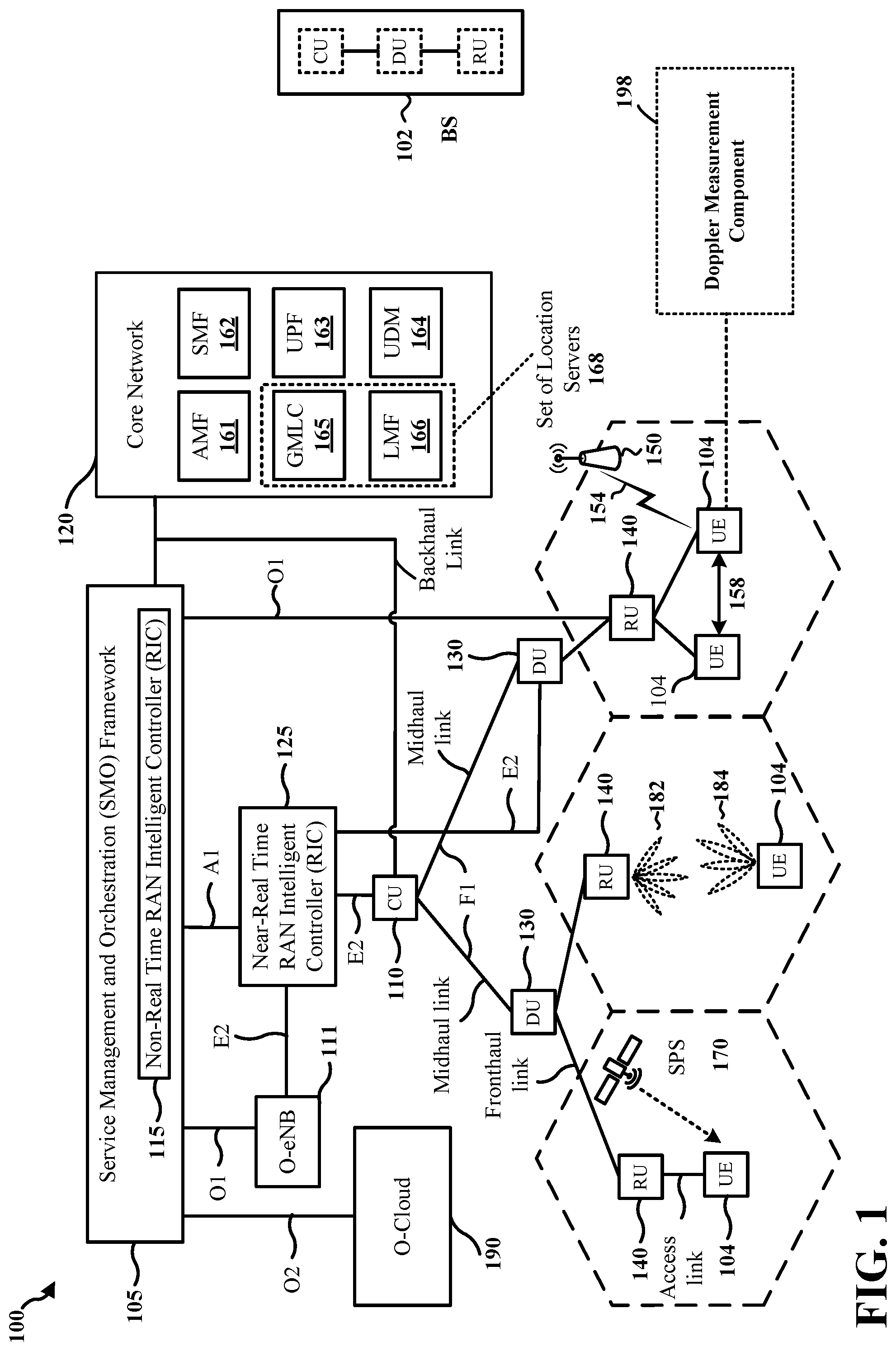 Patent US12345793 — Using doppler for multipath detection and mitigation in RF-based positioning — Figure 1
