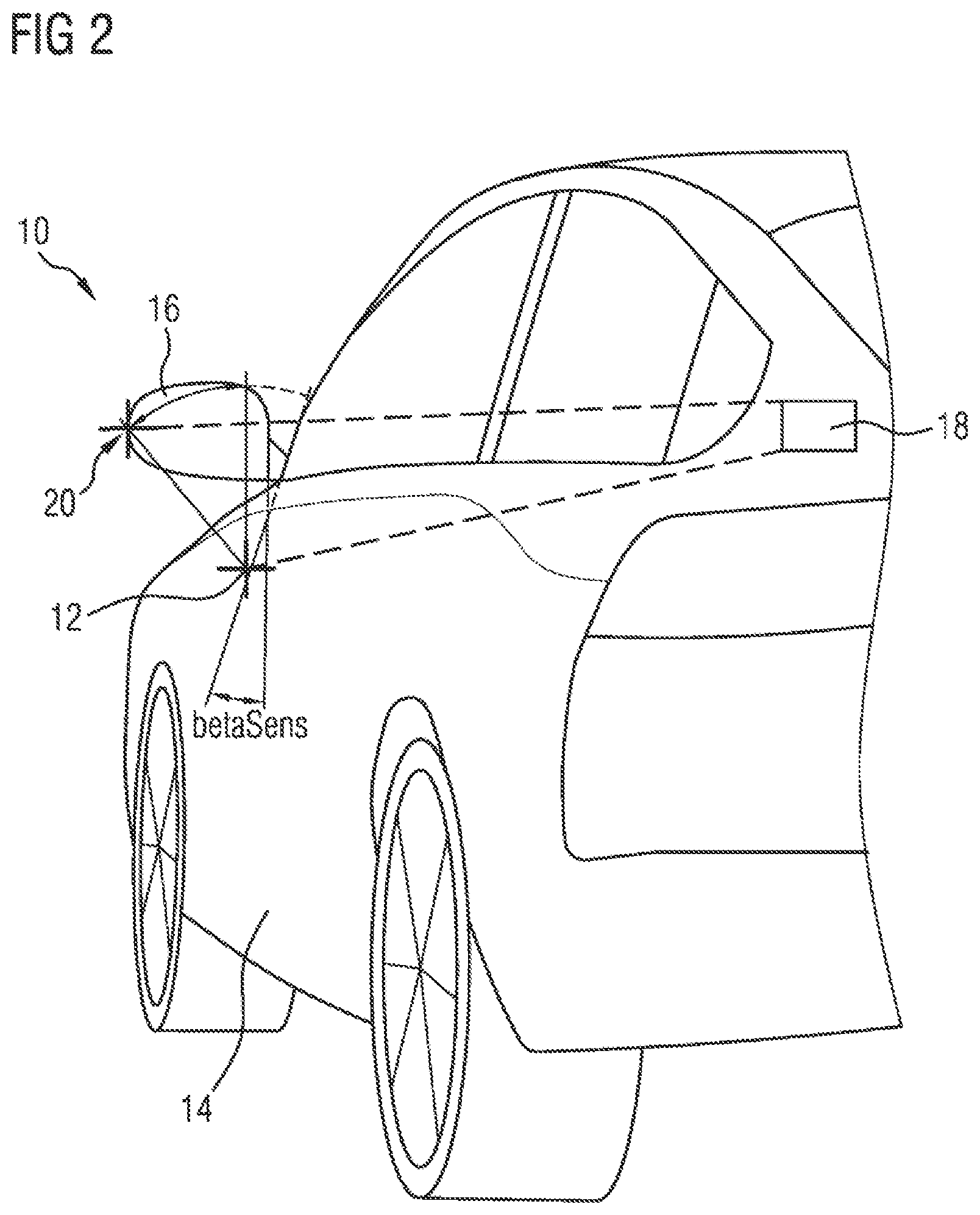 Patent US12345800 Figure 2 – Method and device for determining a target position of a surroundings sensor of a vehicle