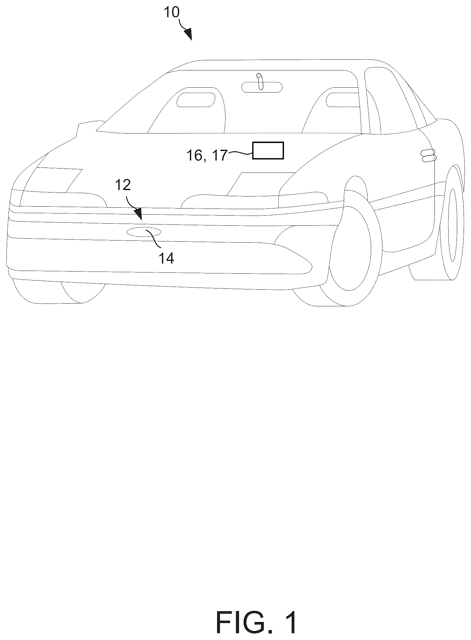 Patent US12345809 Figure 1 – Vehicular radar sensor with antenna that provides improved blind-spot detection