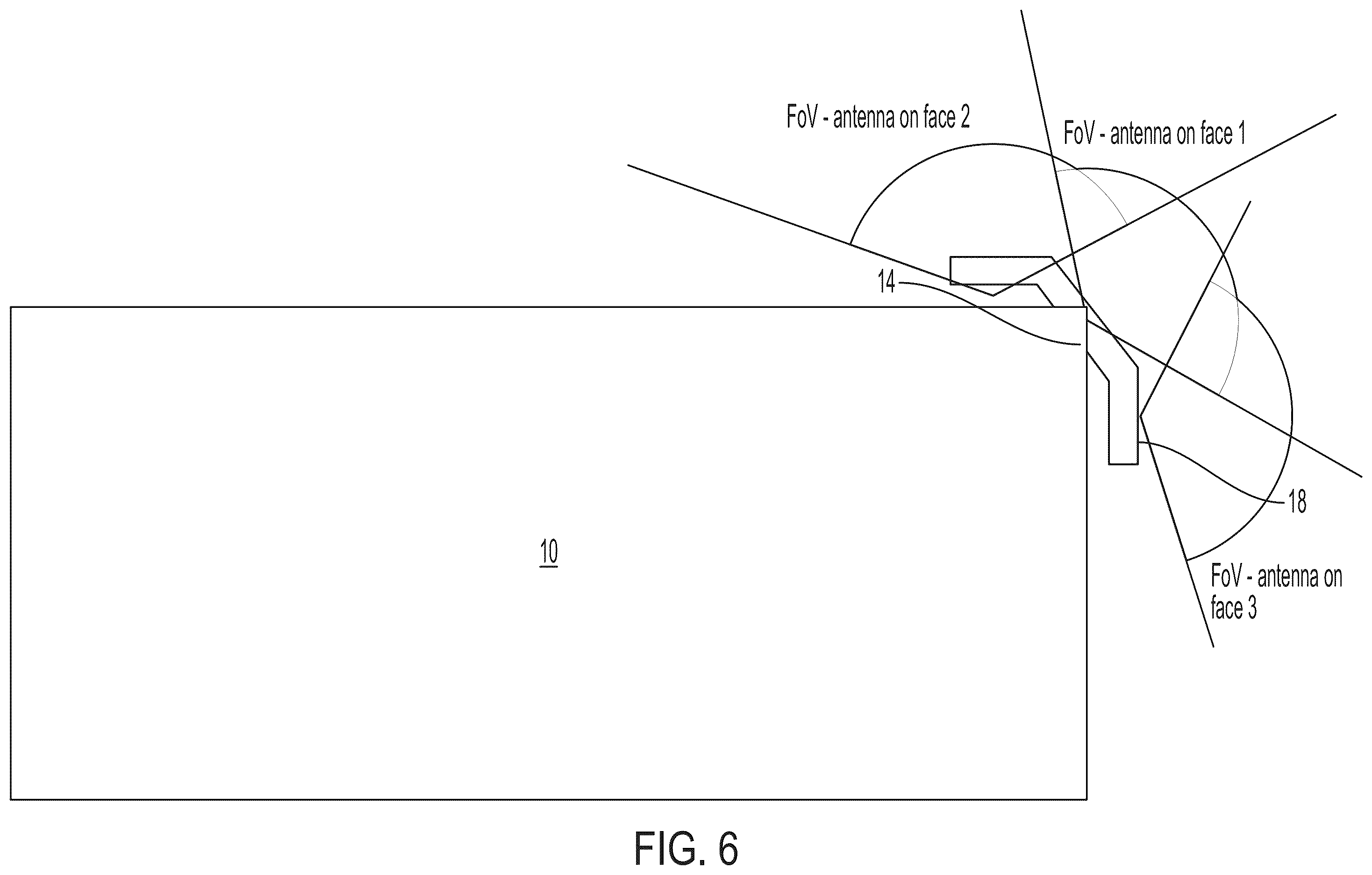 Patent US12345809 Figure 5 – Vehicular radar sensor with antenna that provides improved blind-spot detection