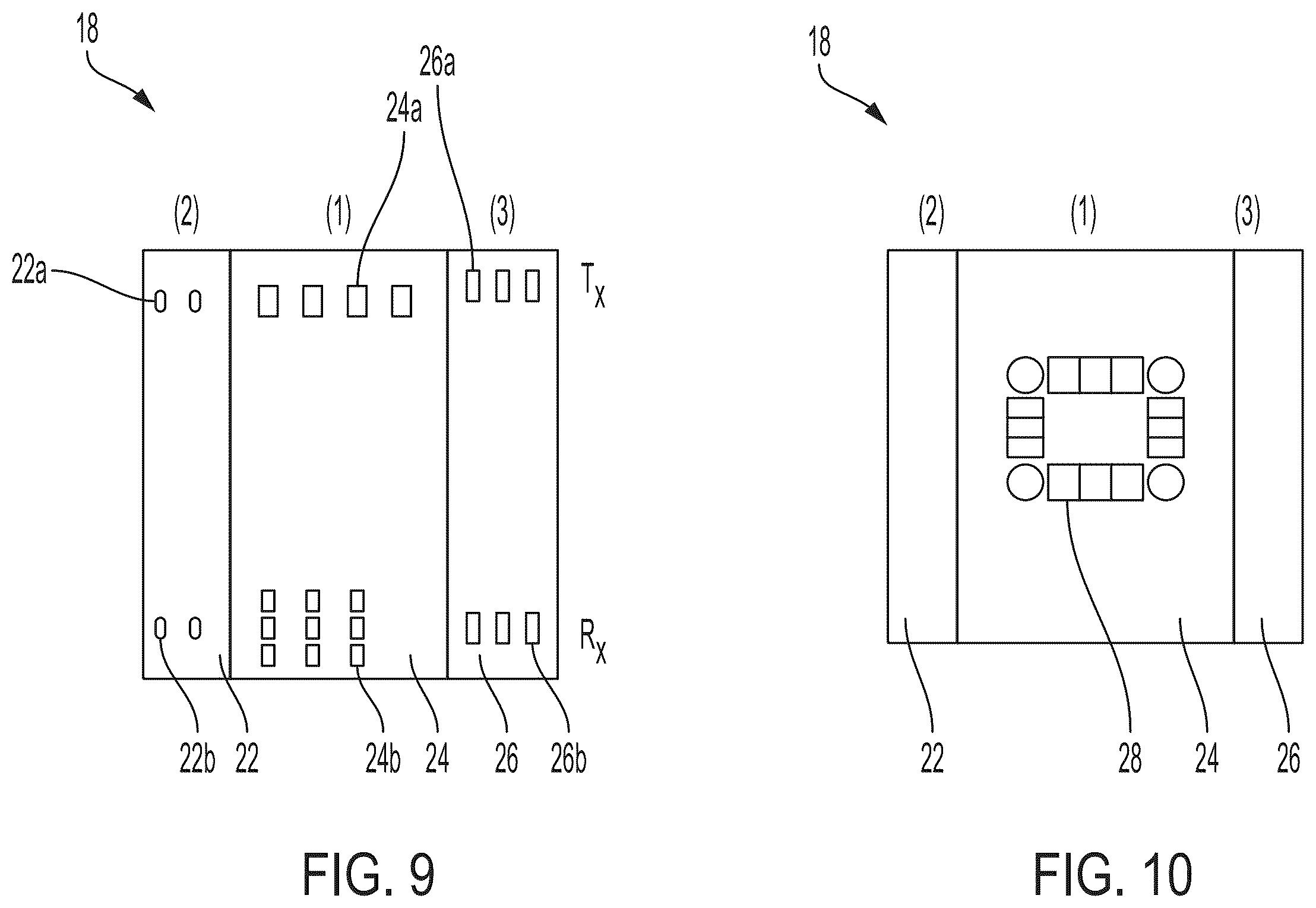 Patent US12345809 Figure 8 – Vehicular radar sensor with antenna that provides improved blind-spot detection