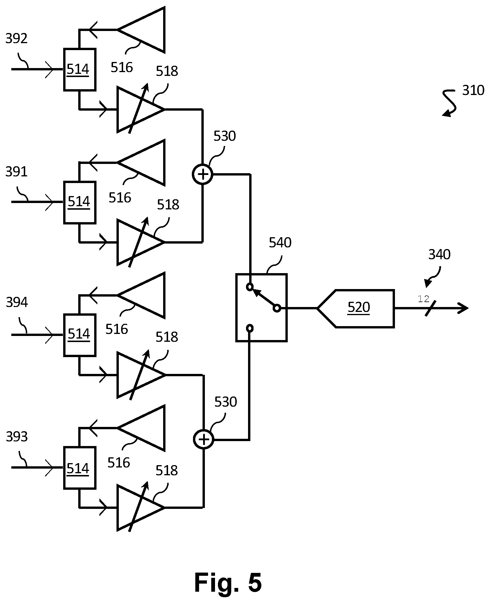 Patent US12345810 Figure 5 – 1.X-dimensional ultrasound transducer array with elevation control for aperture and associated devices, systems, and methods