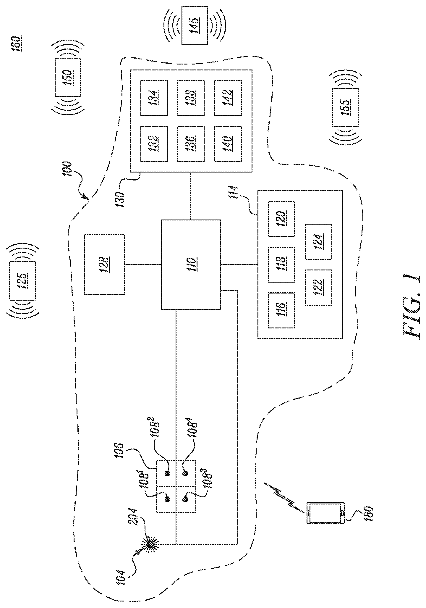 Patent US12345818 Figure 1 – System and method for determining geographic location of a device