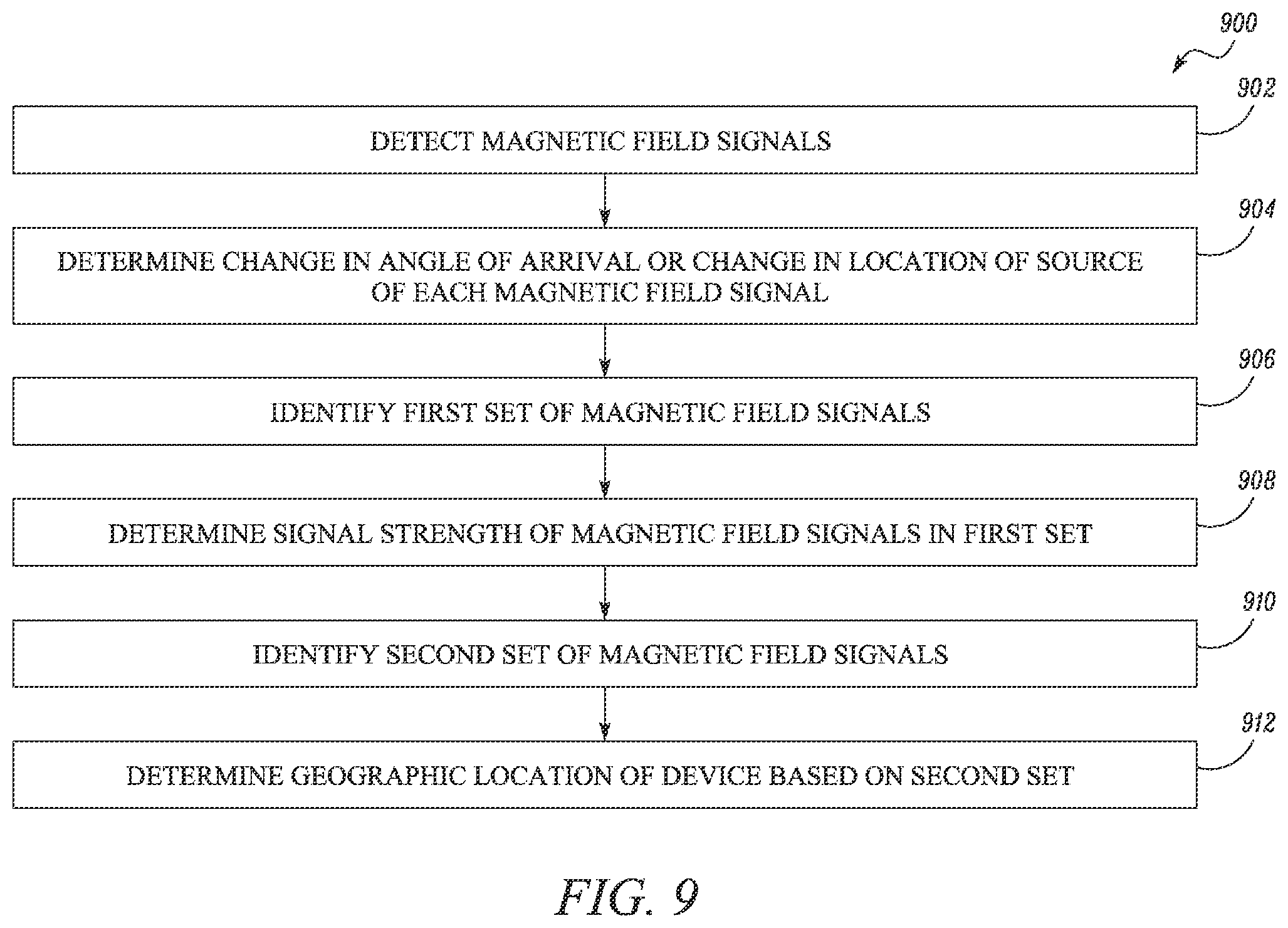Patent US12345818 Figure 9 – System and method for determining geographic location of a device
