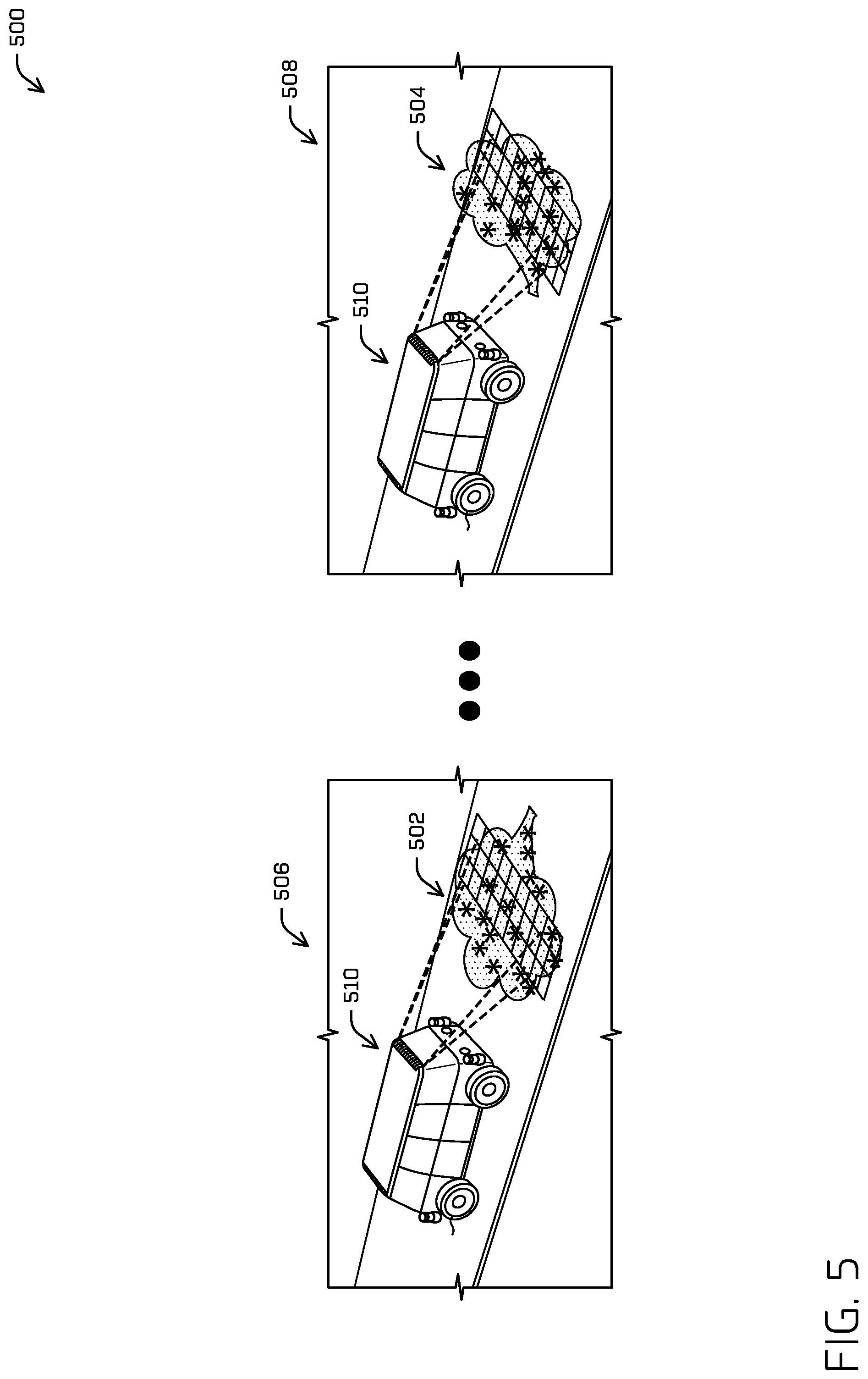 Patent US12345821 Figure 5 – Method for predicting behavior of object e as an autonomous vehicles, determining afggregated data based on first and second lidars data and transfer function