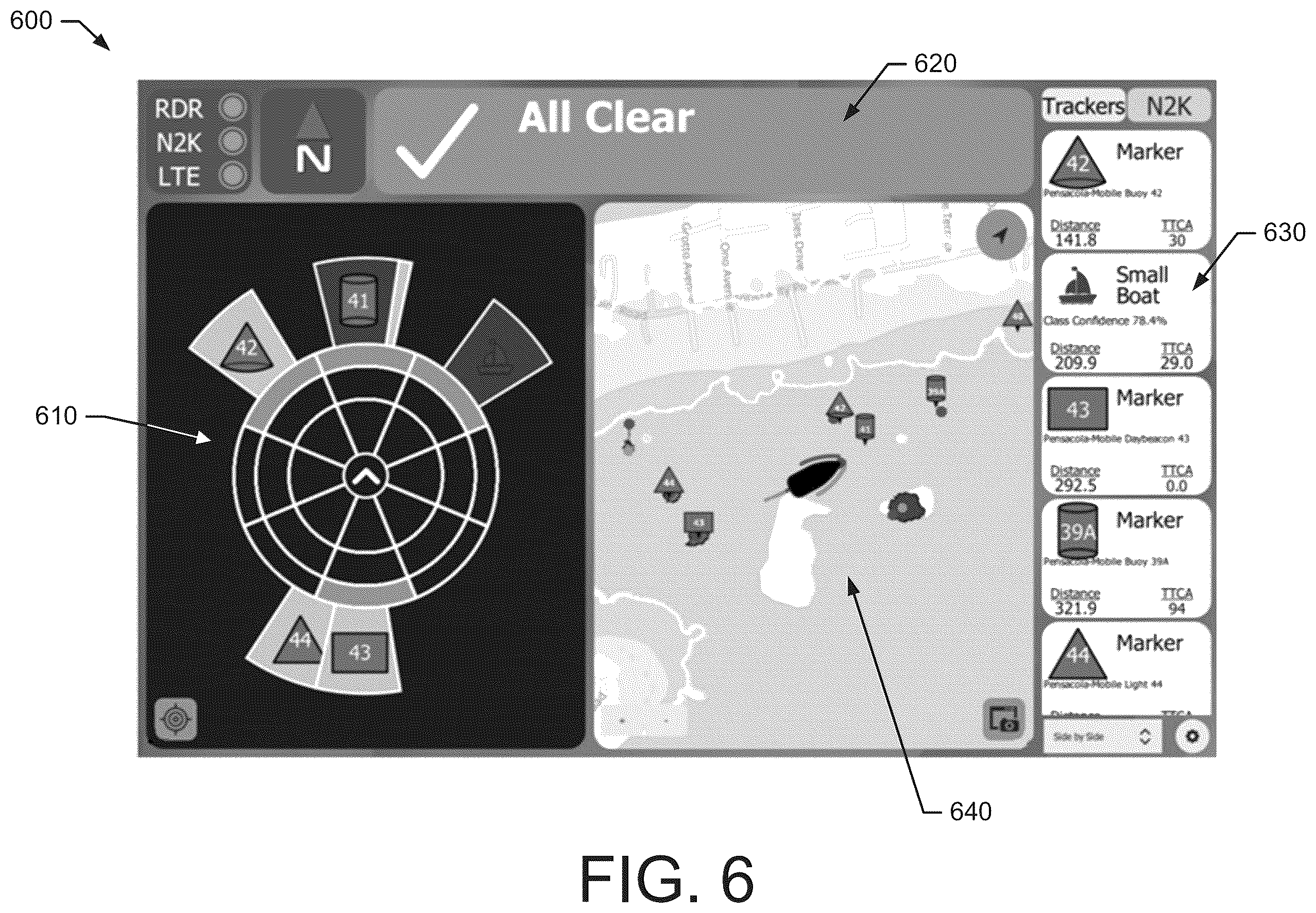 Patent US12345833 Figure 6 – Vessel field of awareness apparatus and method
