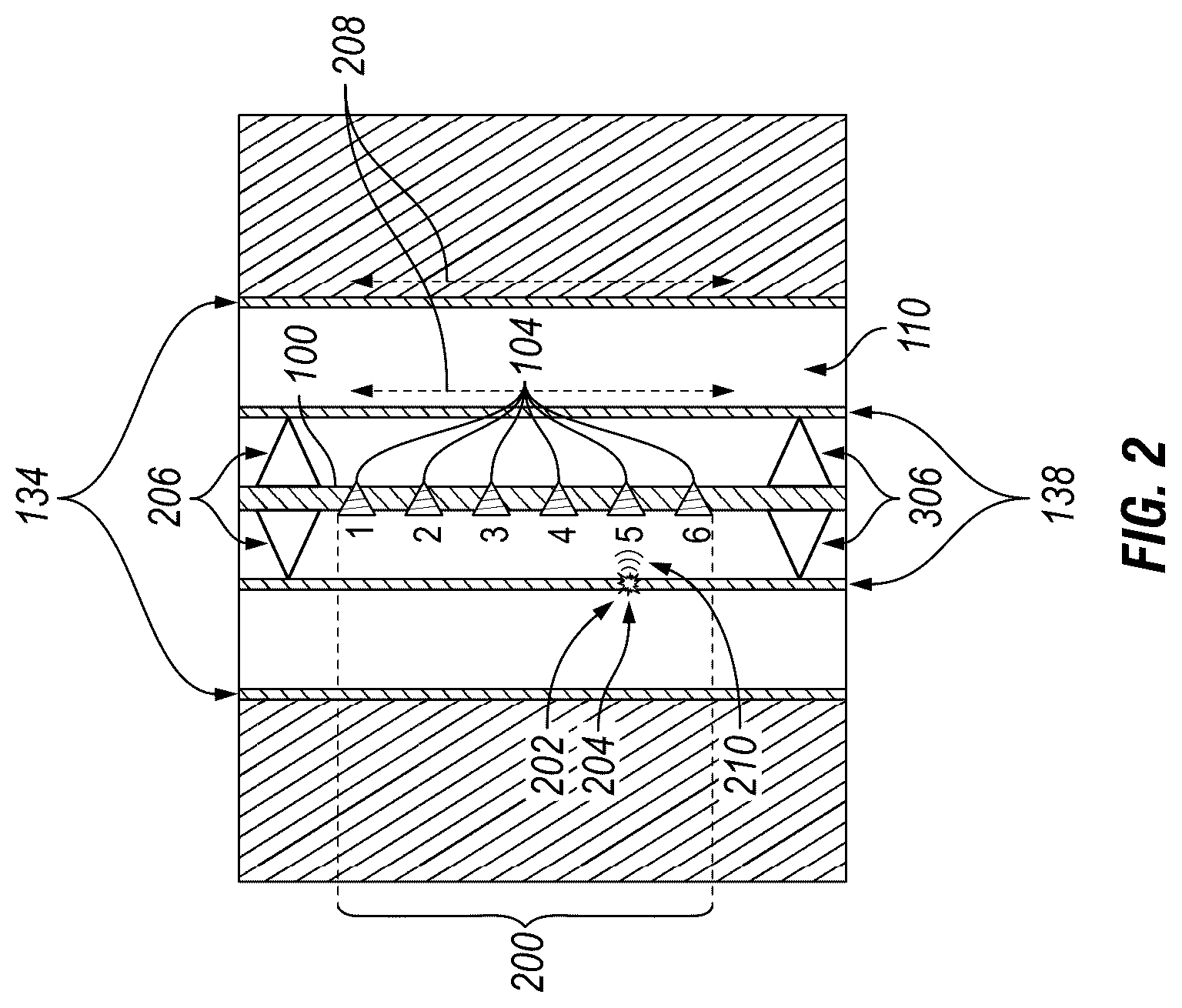 Patent US12345845 Figure 2 – Fluid phase discrimination and acoustic velocity estimation by measuring guided-wave speed