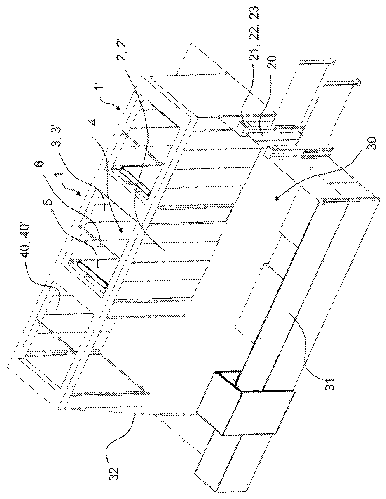 Patent US12345848 Figure 1 – Interlock; system, comprising an interlock; method for controlling a flow of people and/or for security checking; computer program product