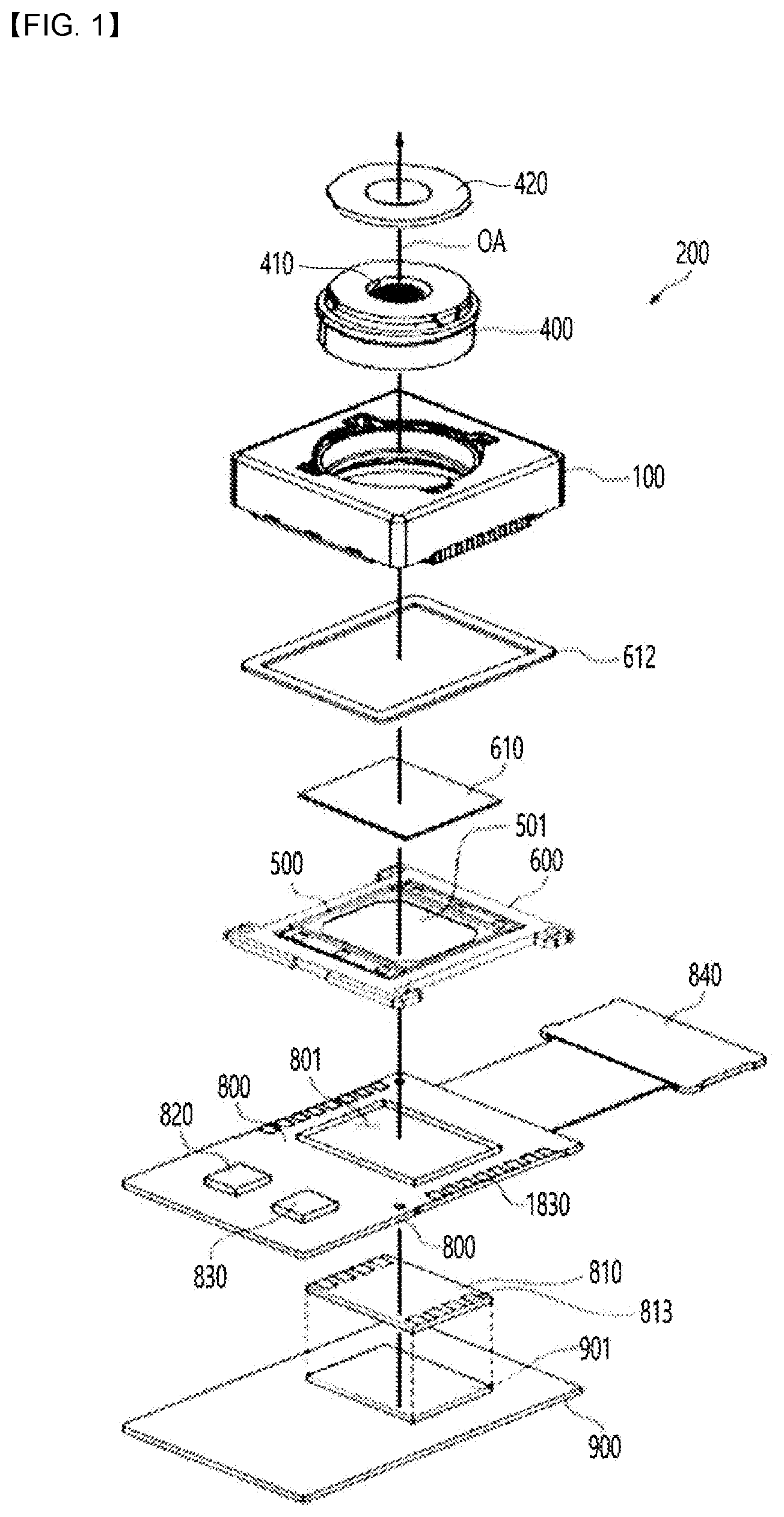 Patent US12345854 Figure 1 – Protective sheet and camera module comprising same
