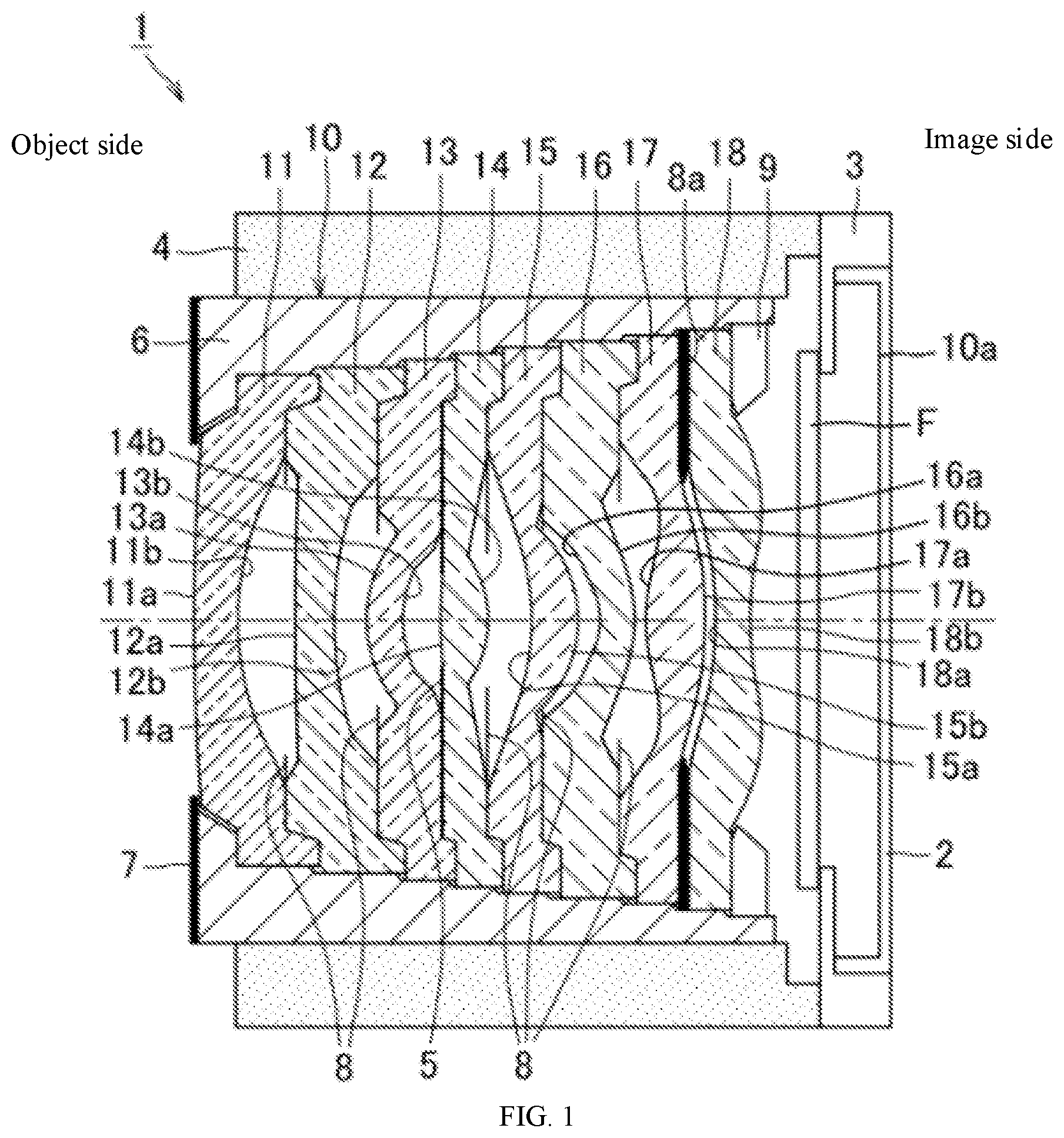 Patent US12345858 Figure 1 – Imaging optical system and device