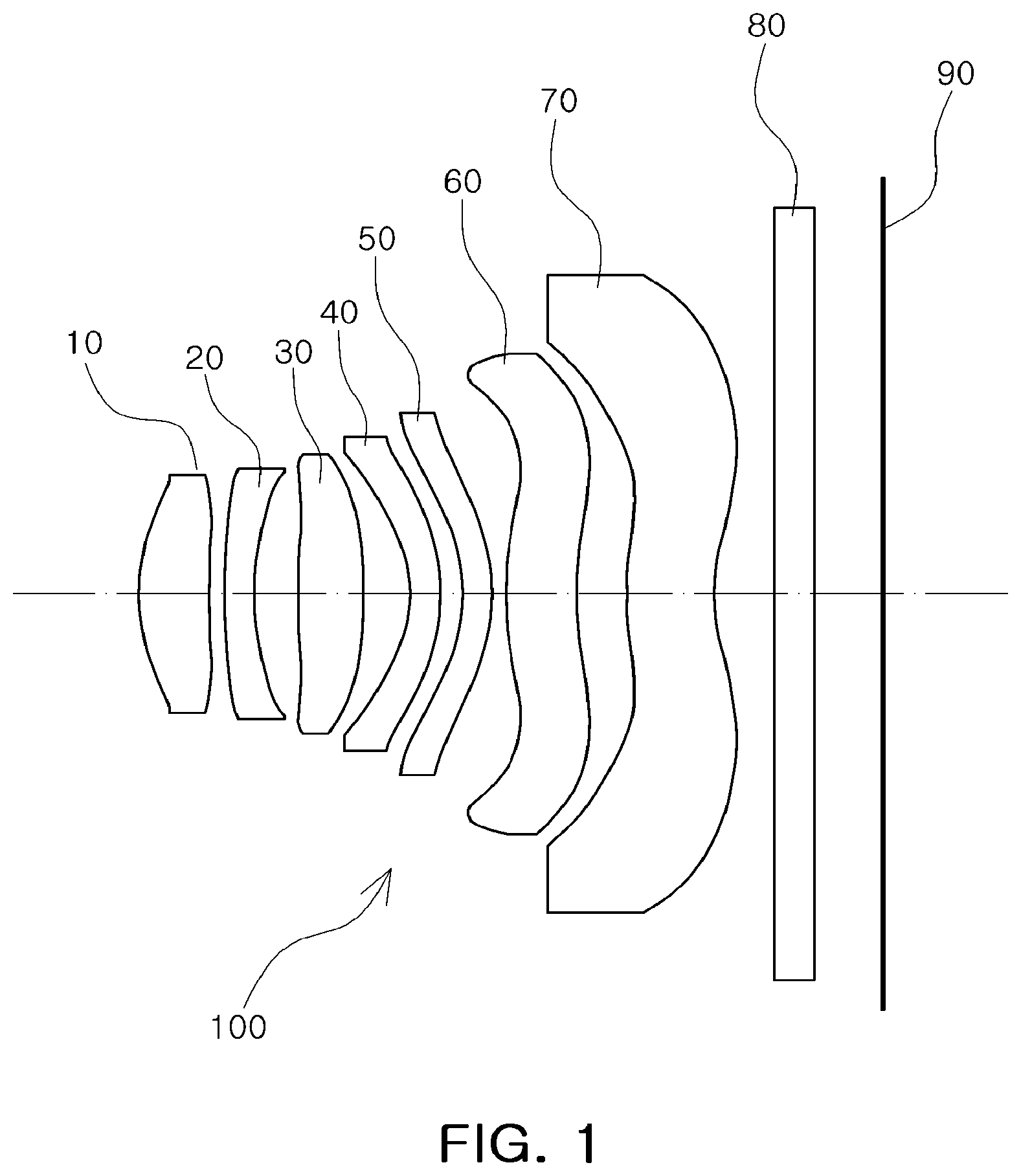 Patent US12345860 Figure 1 – Lens module