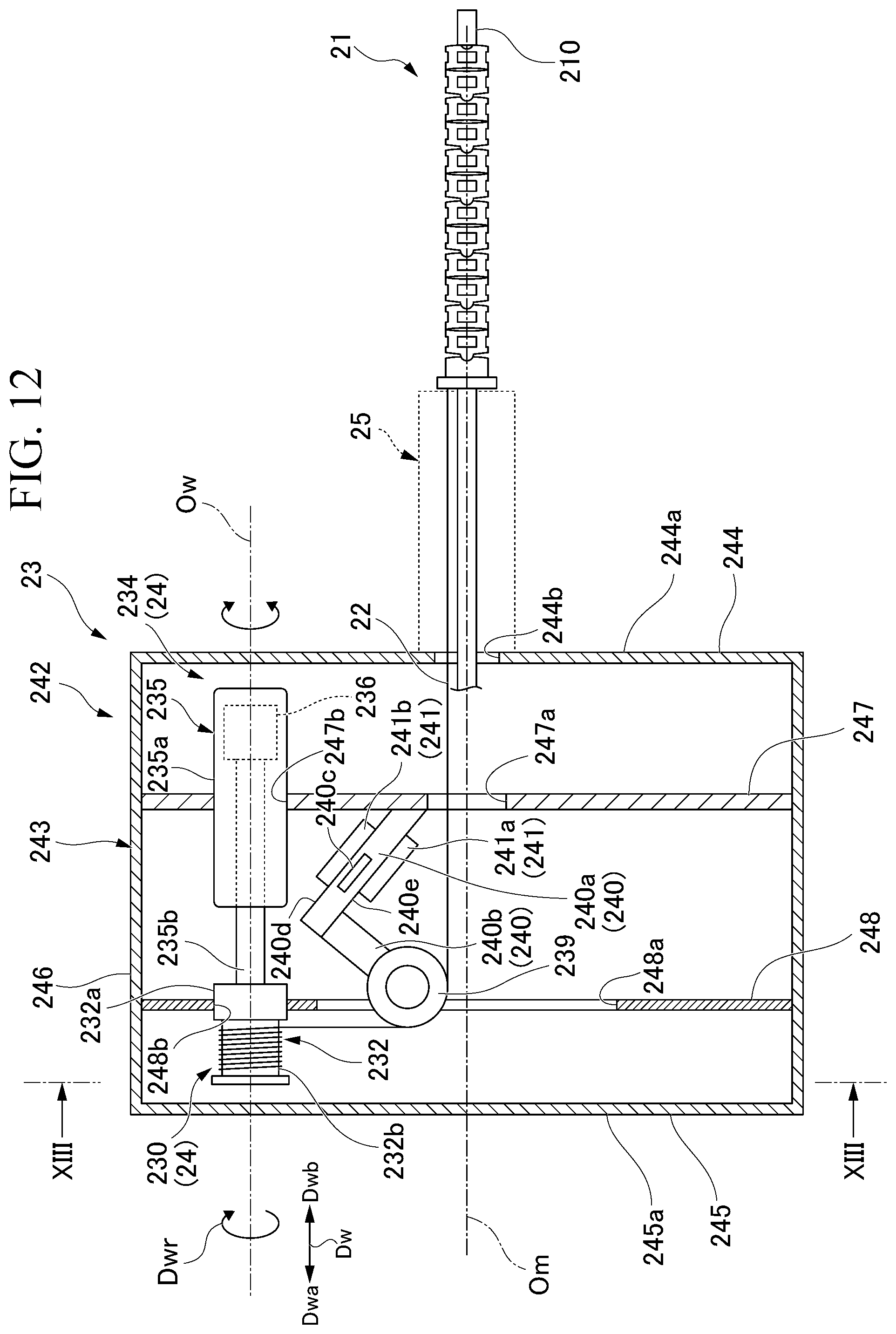 Patent US12345871 Figure 13 – Inspection cable guide mechanism, driving device, inspection cable insertion jig, and gas turbine inspection system including these