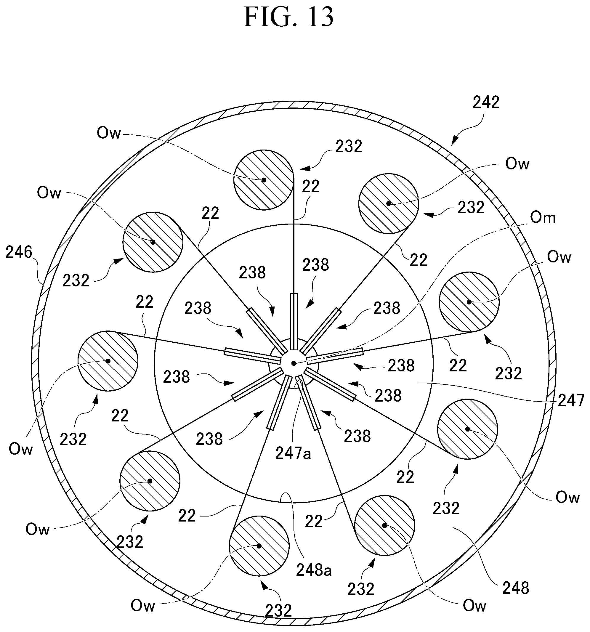 Patent US12345871 Figure 14 – Inspection cable guide mechanism, driving device, inspection cable insertion jig, and gas turbine inspection system including these