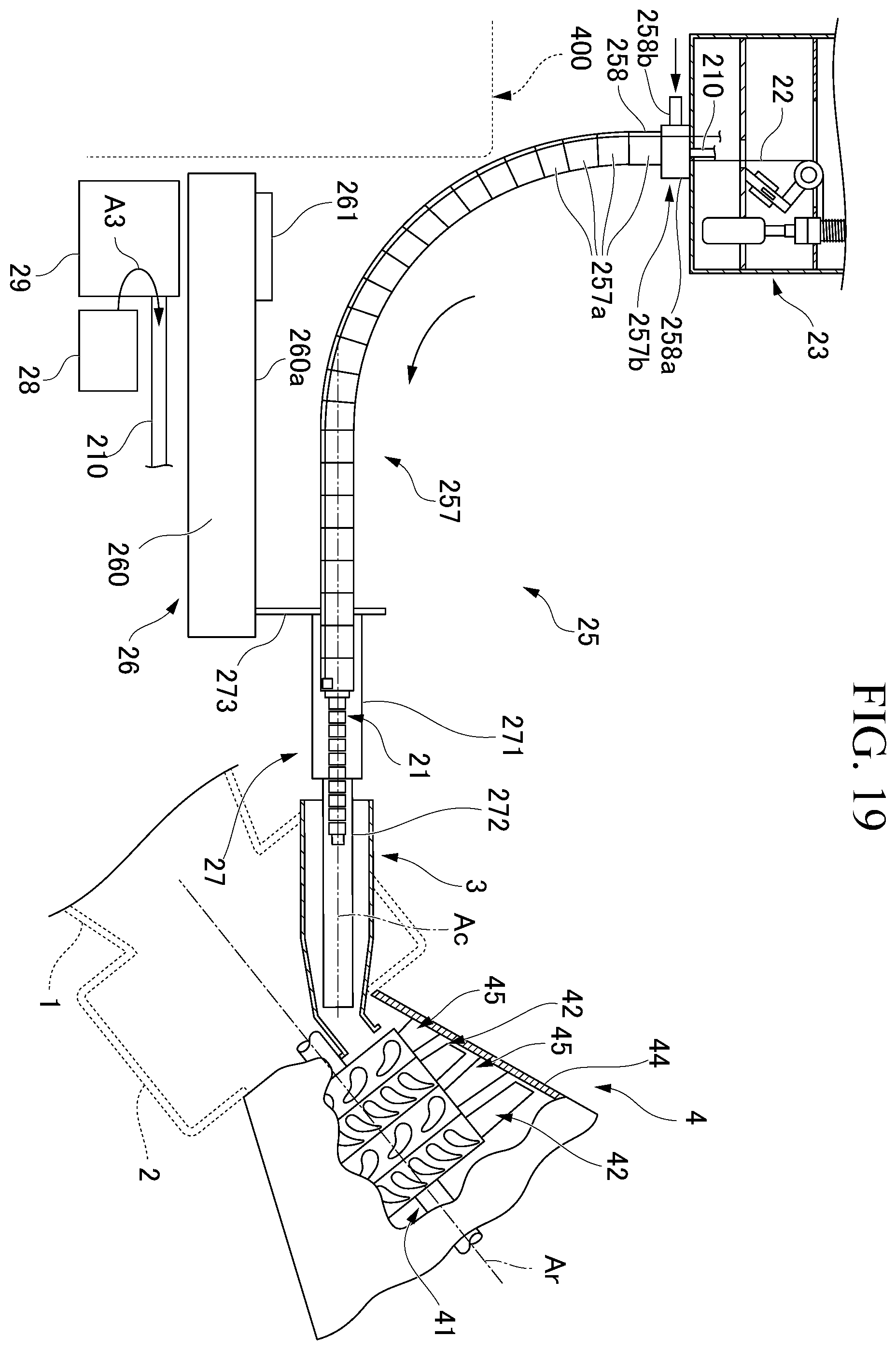 Patent US12345871 Figure 20 – Inspection cable guide mechanism, driving device, inspection cable insertion jig, and gas turbine inspection system including these