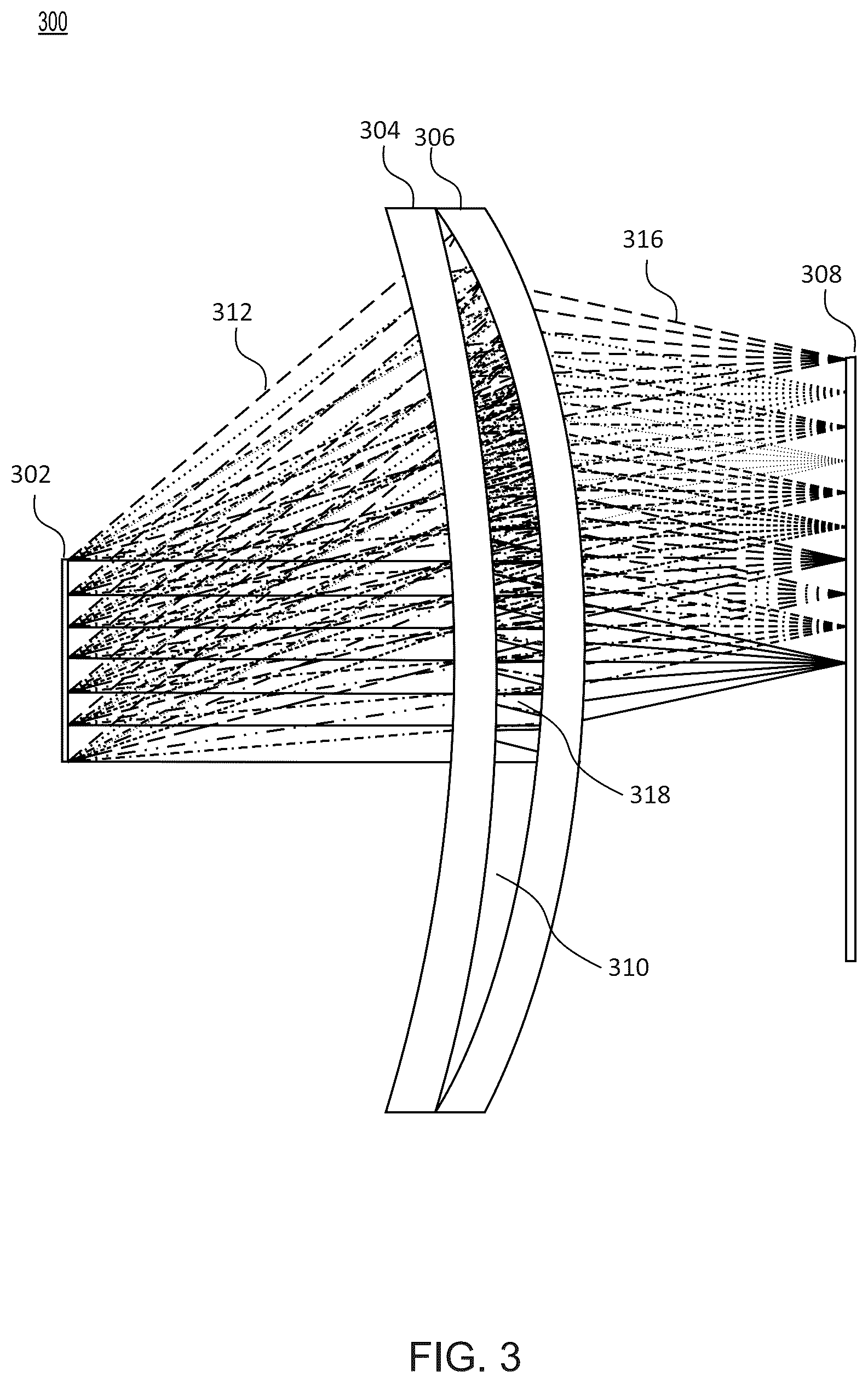 Patent US12345872 Figure 3 – Reflective hollow singlet folded optical lens structure