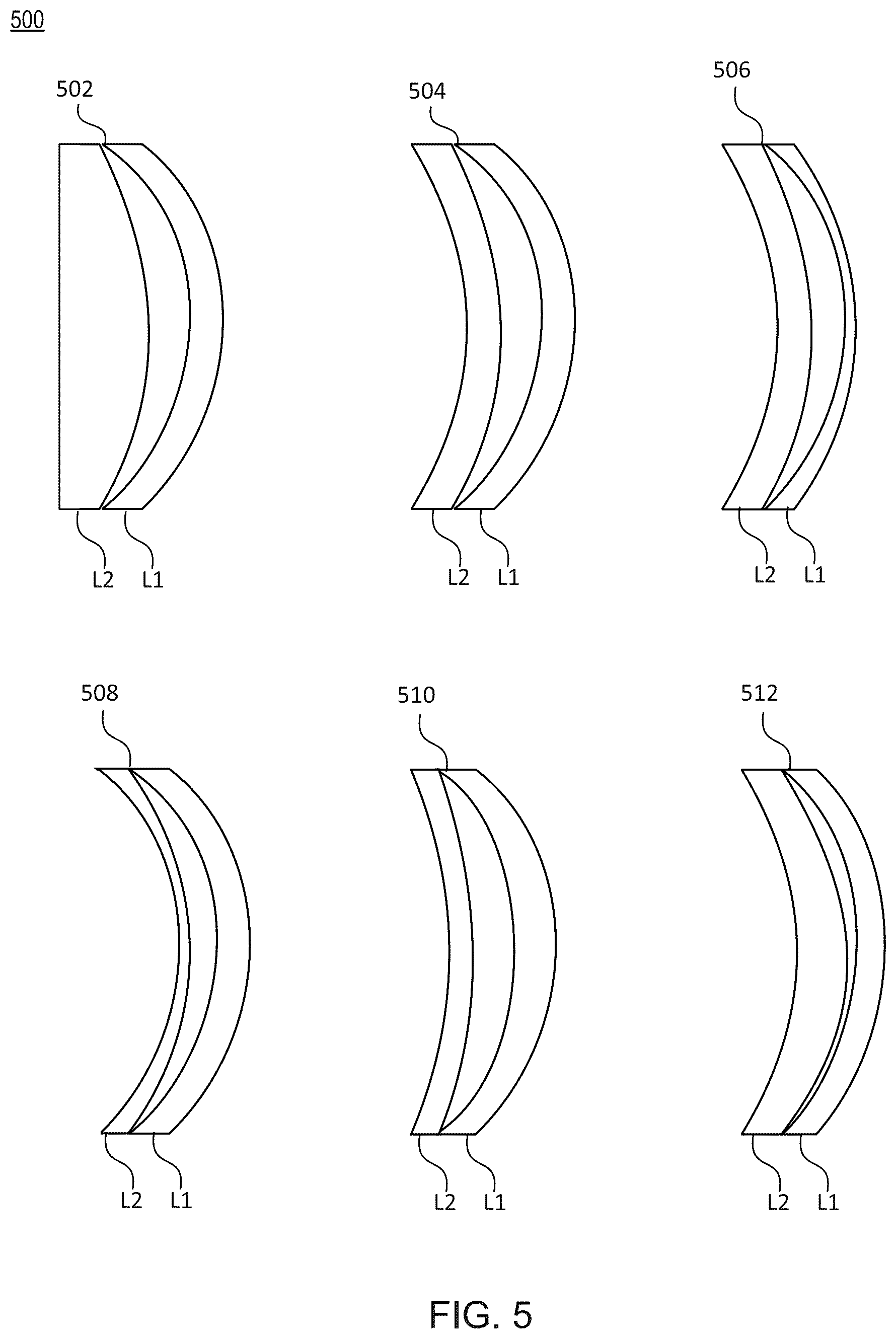 Patent US12345872 Figure 5 – Reflective hollow singlet folded optical lens structure