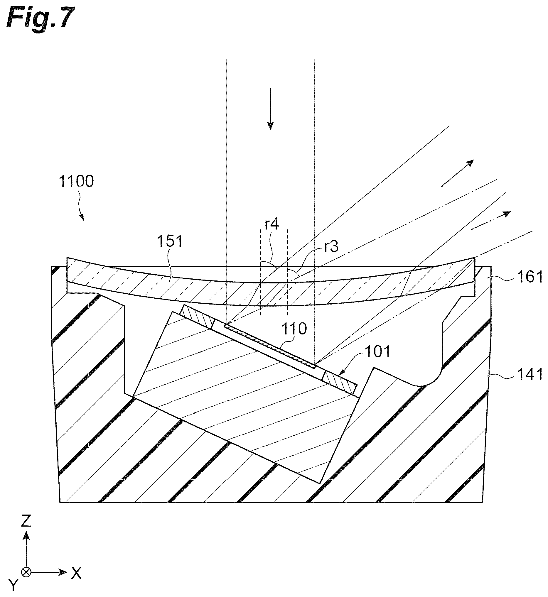 Patent US12345874 Figure 7 – Mirror unit