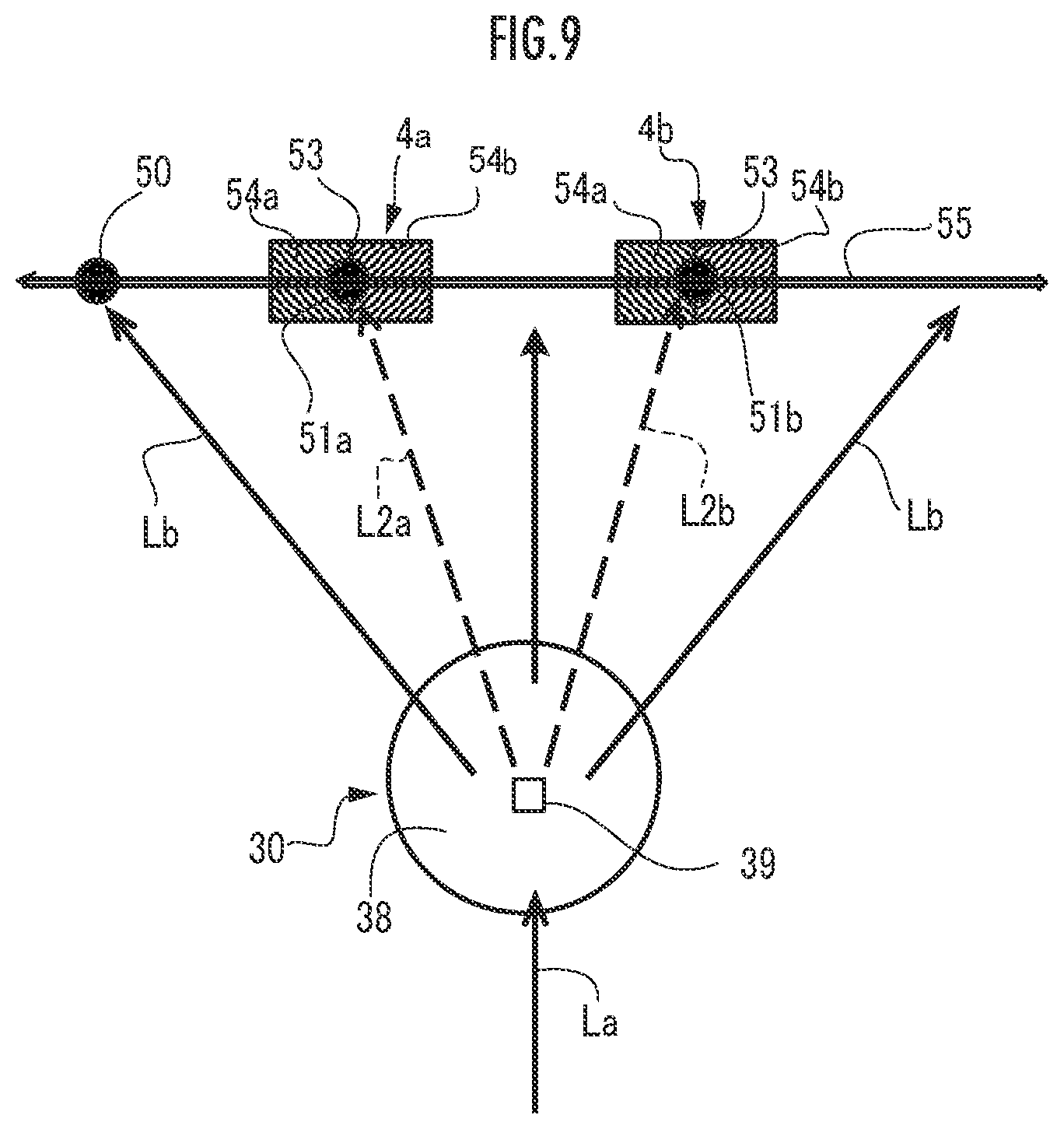 Patent US12345875 Figure 9 – Optical scanning device which detects a deflection angle of a mirror unit based on outputs from light detectors