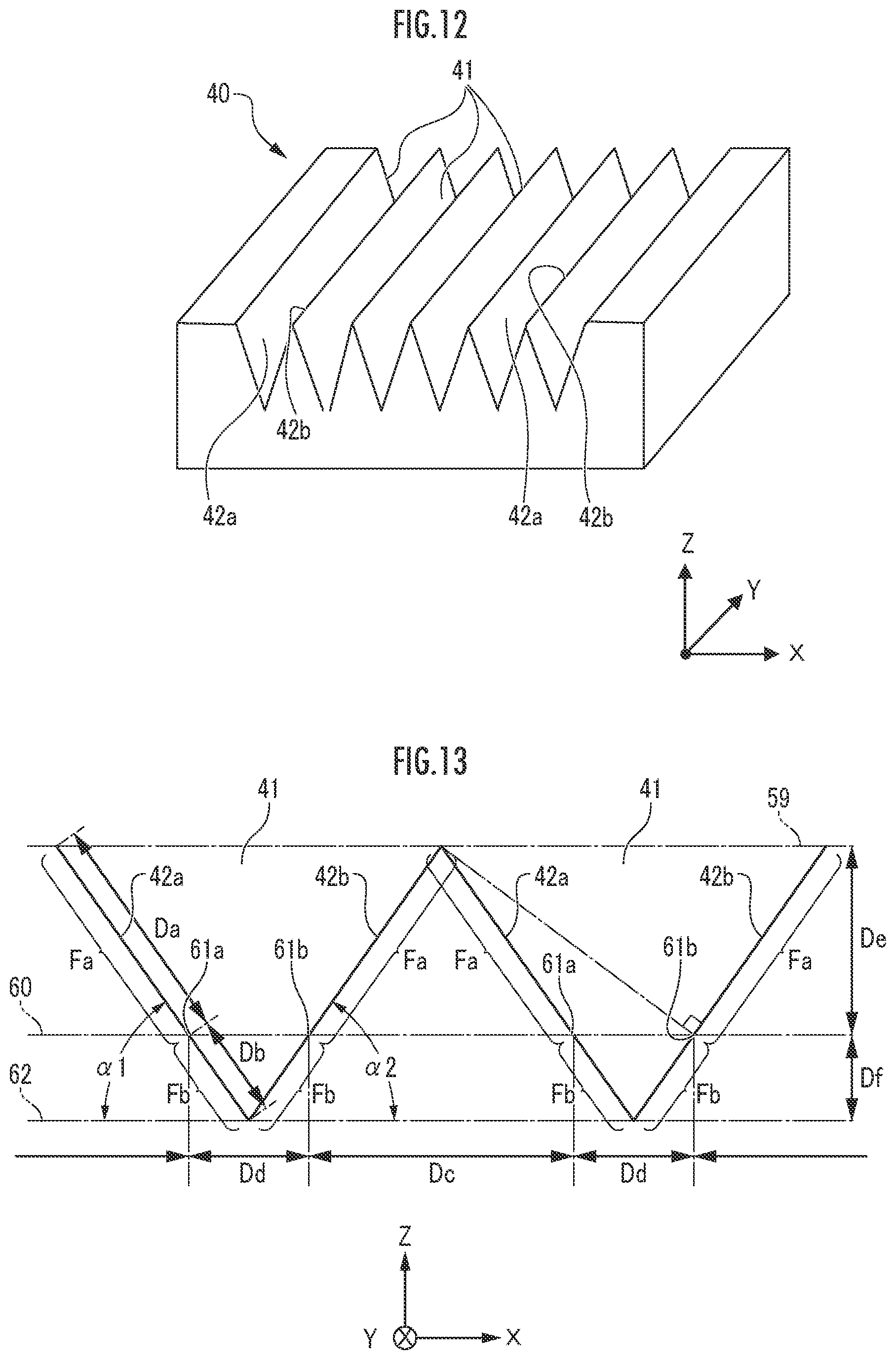 Patent US12345875 Figure 12 – Optical scanning device which detects a deflection angle of a mirror unit based on outputs from light detectors