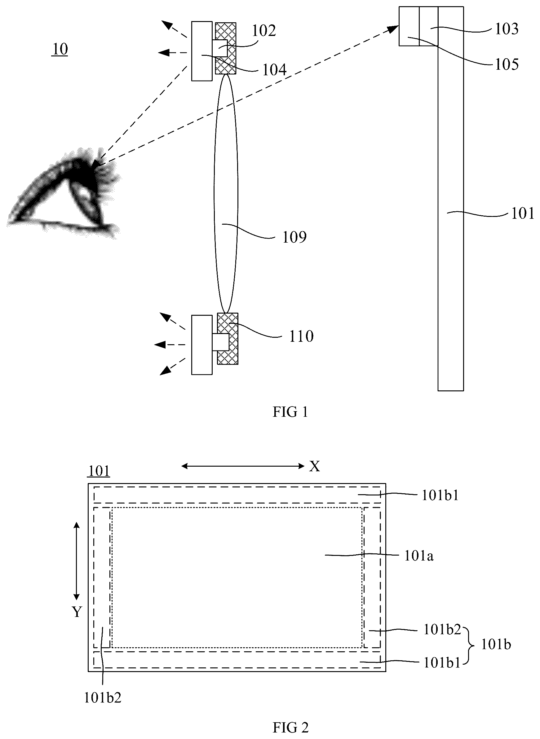 Patent US12345880 Figure 1 – Wearable display device and method for determining gaze position