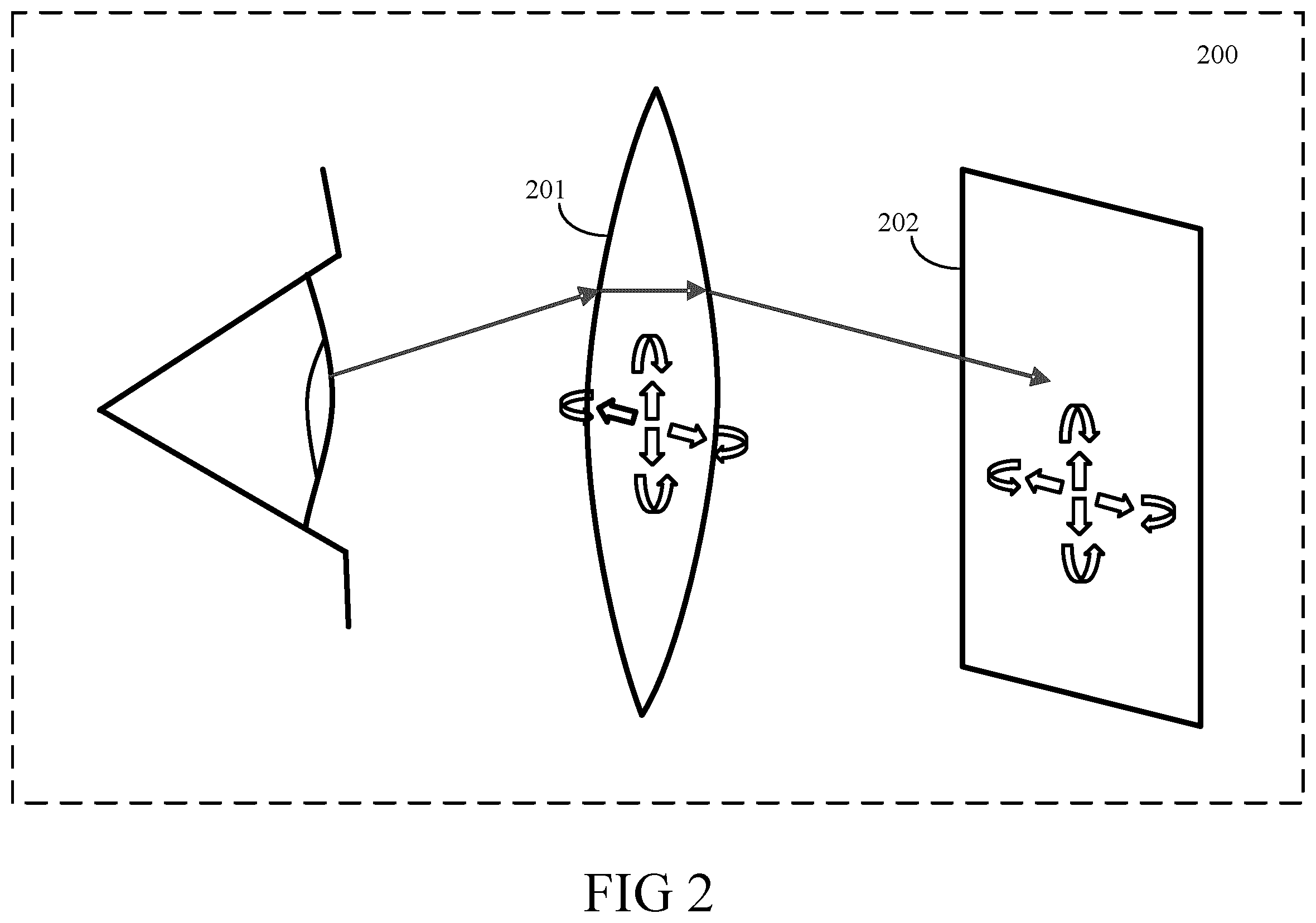 Patent US12345881 Figure 2 – Projection of an image in an extended reality device