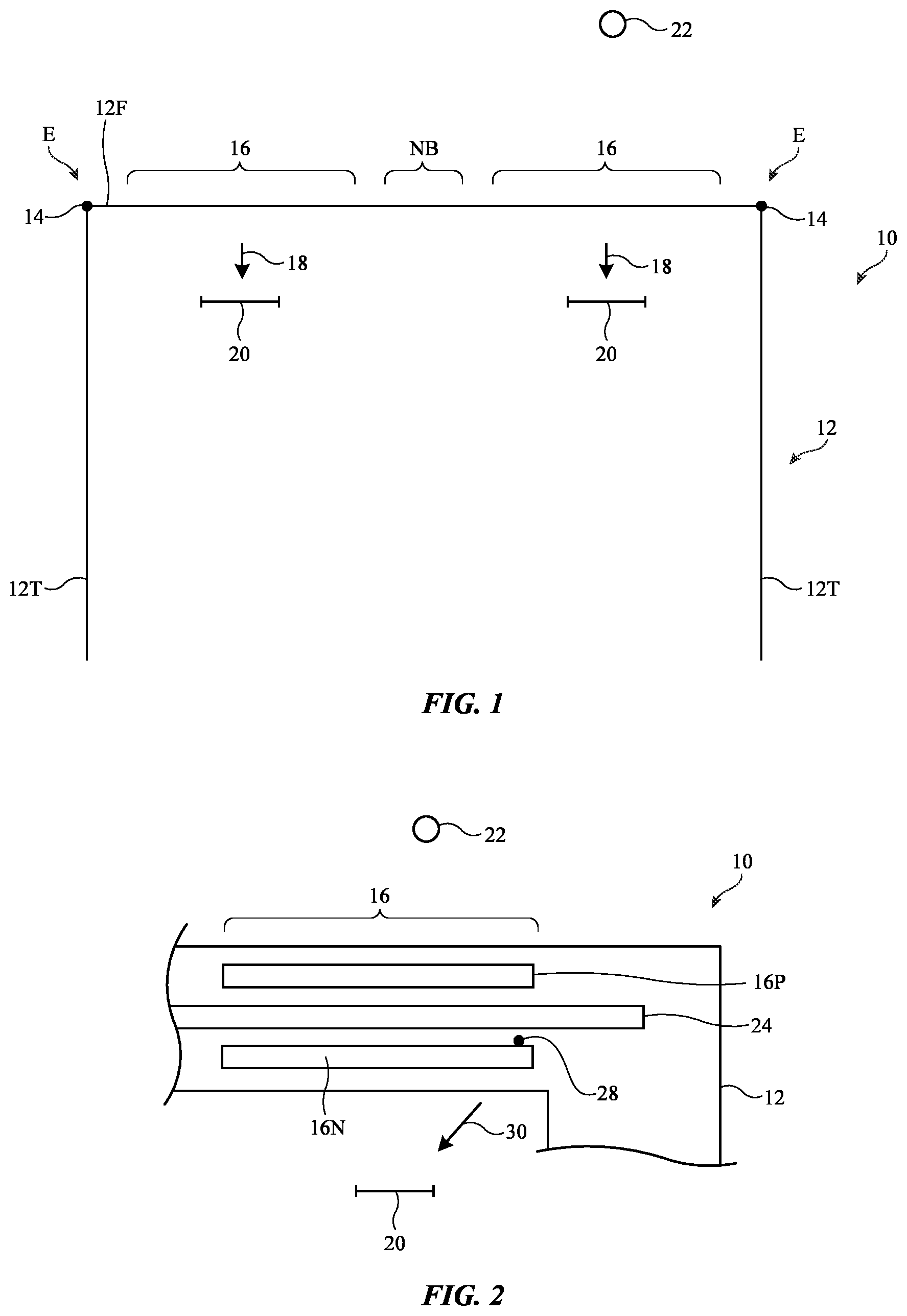Patent US12345882 Figure 1 – Electronic devices with rearward-facing sensors