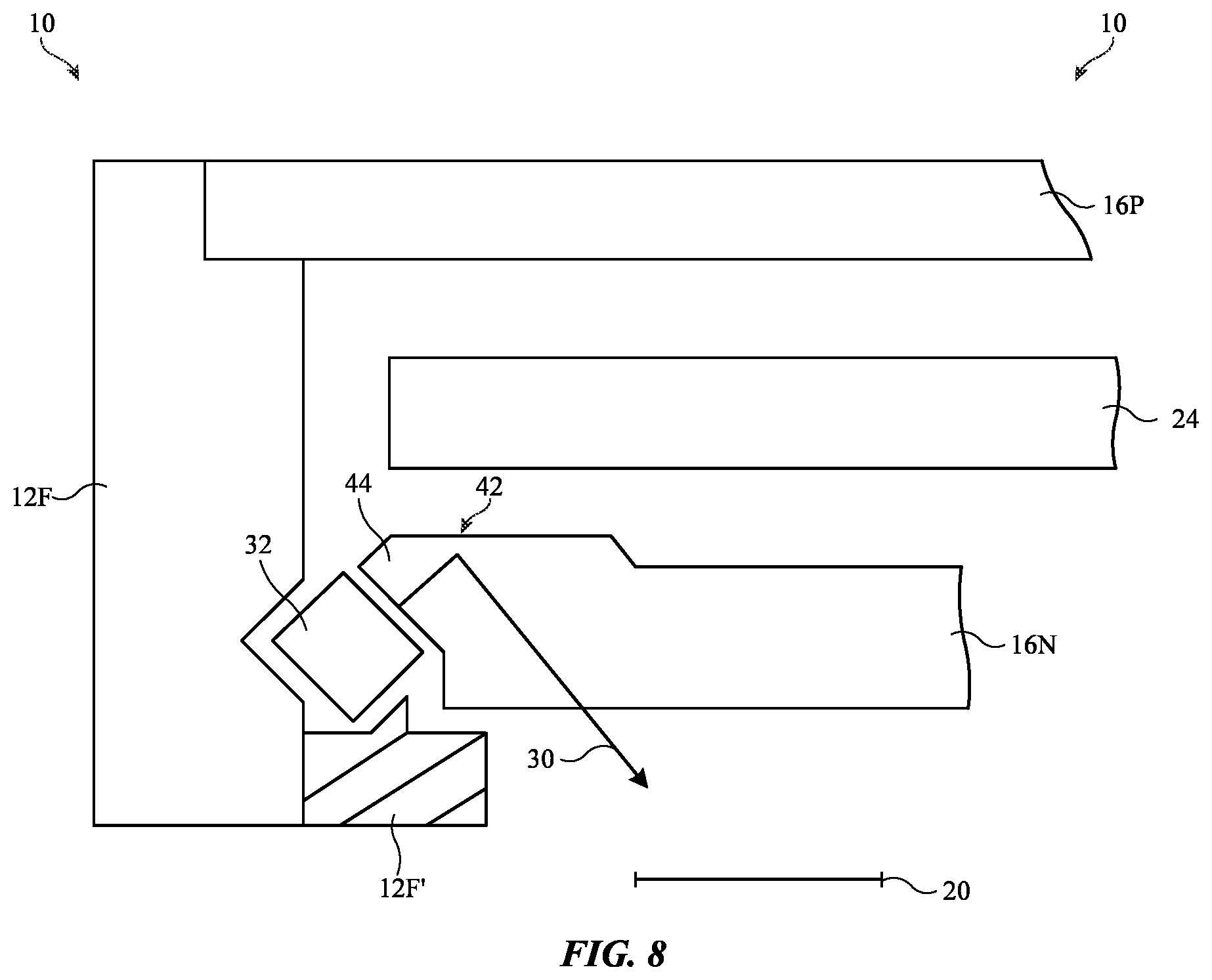 Patent US12345882 Figure 4 – Electronic devices with rearward-facing sensors