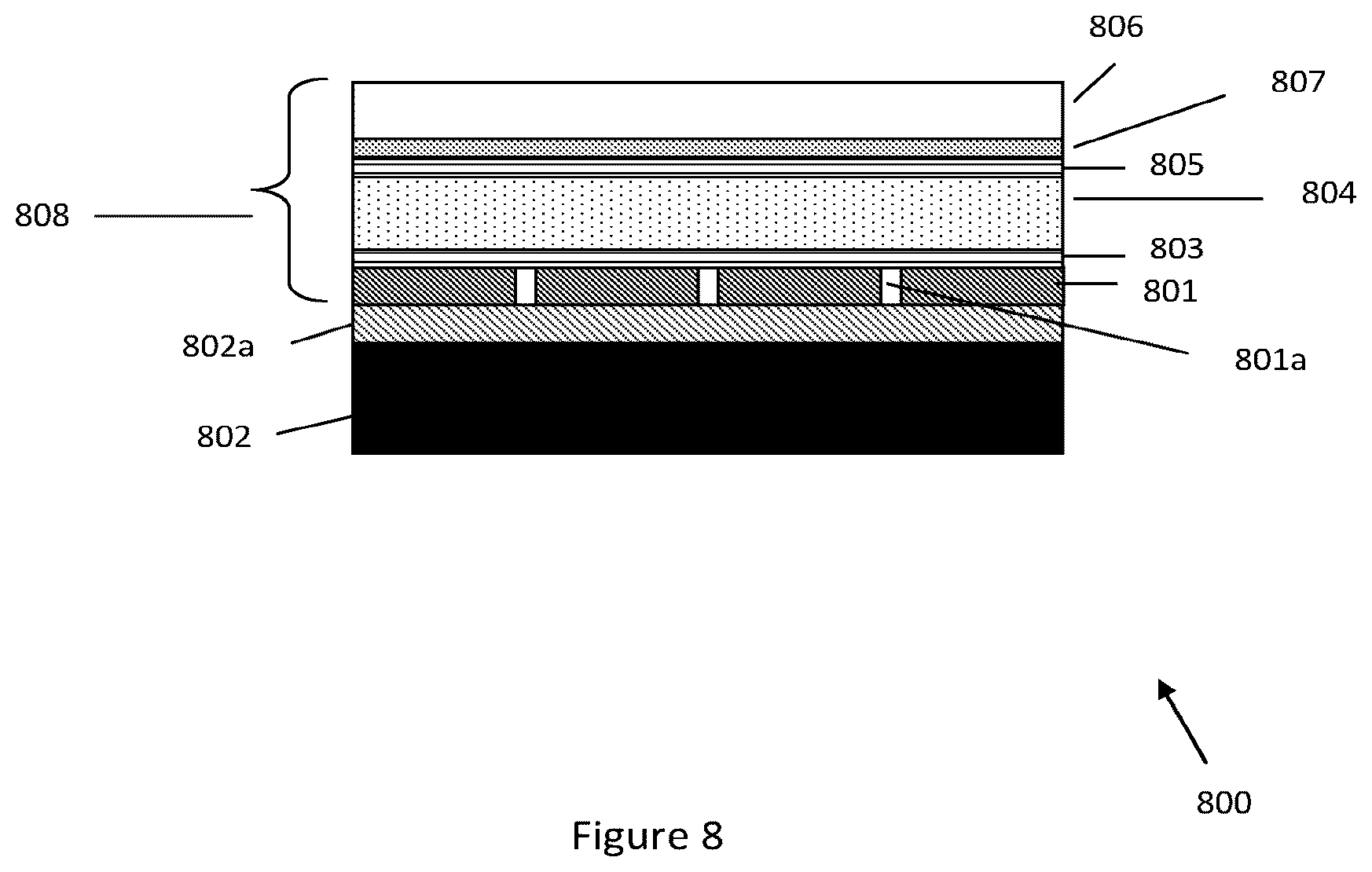 Patent US12345884 Figure 8 – Holographic image projection with holographic correction