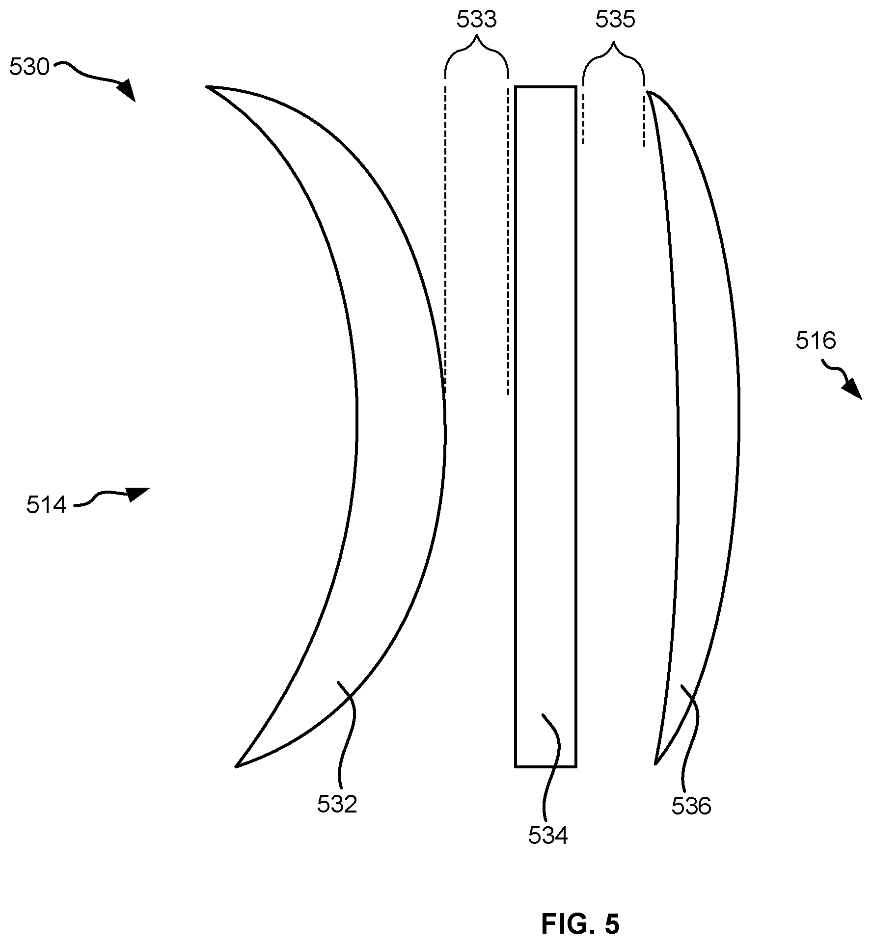 Patent US12345885 Figure 5 – Optical lens set and image combiner