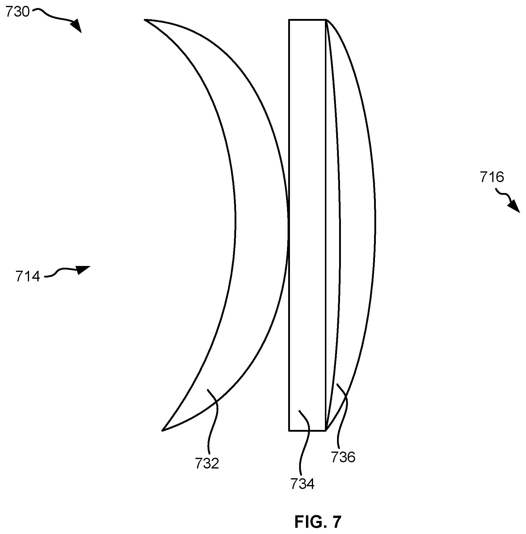Patent US12345885 Figure 7 – Optical lens set and image combiner