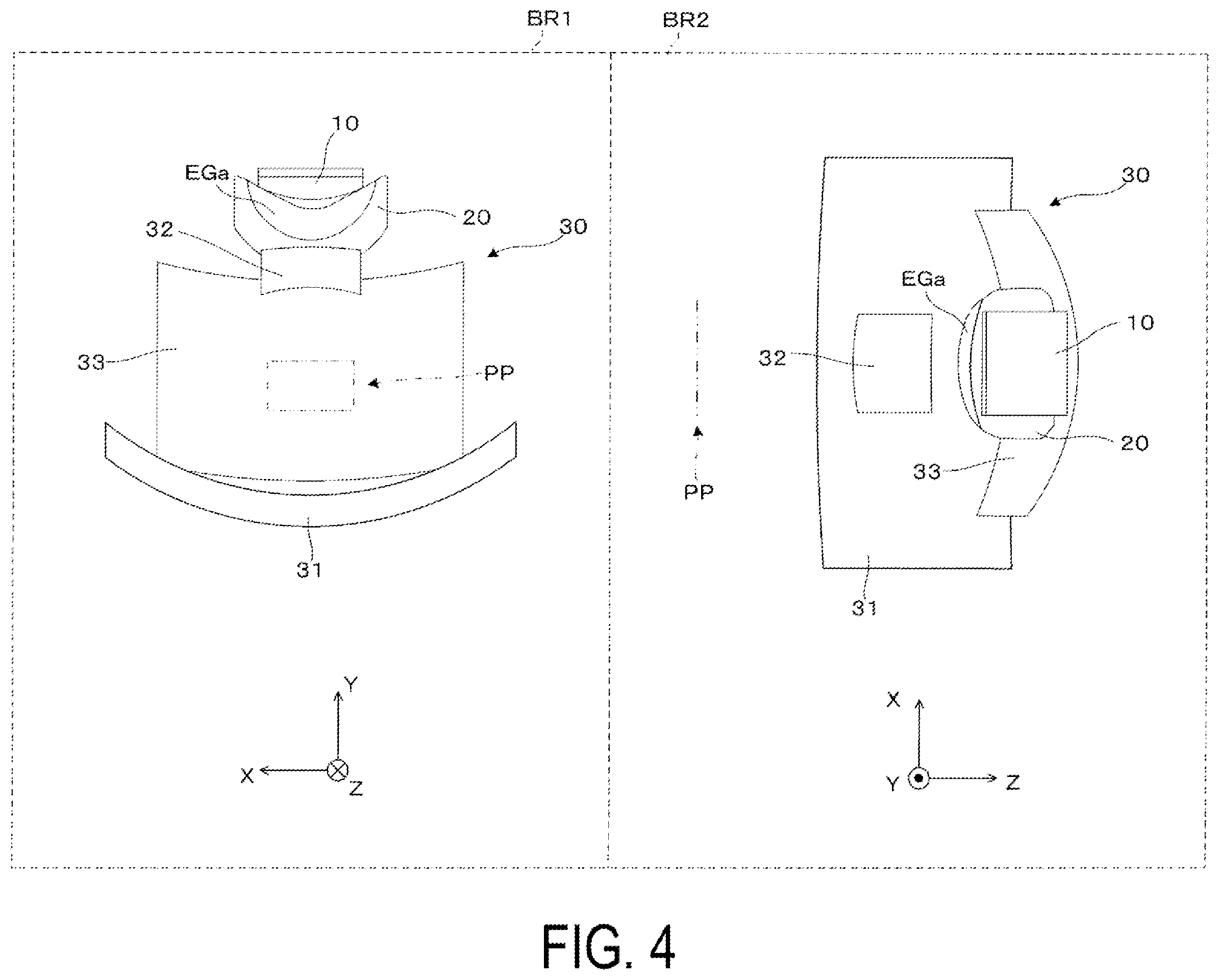 Patent US12345889 Figure 4 – Virtual image display device