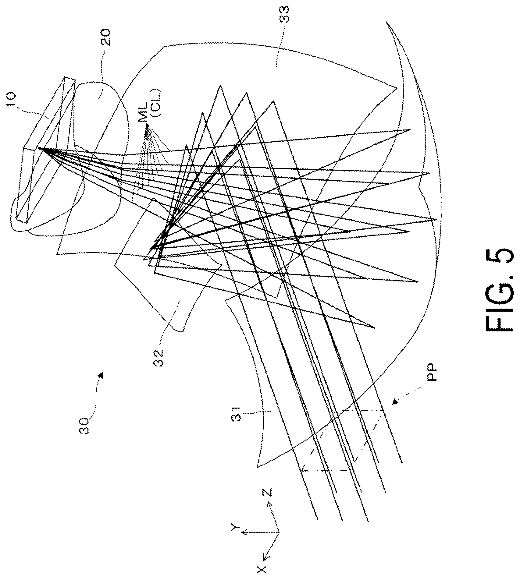 Patent US12345889 Figure 5 – Virtual image display device