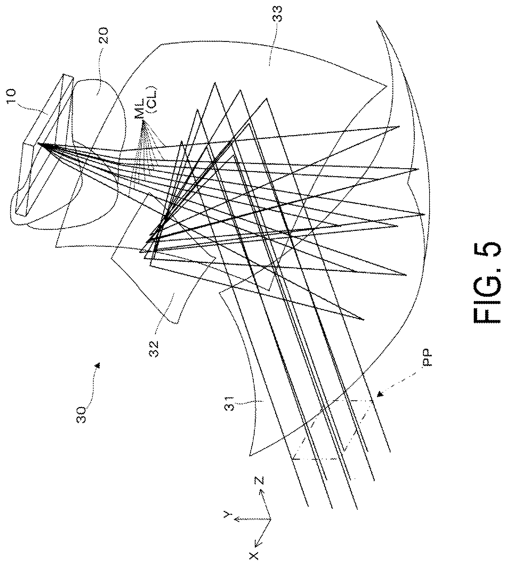 Patent US12345890 Figure 5 – Virtual image display device
