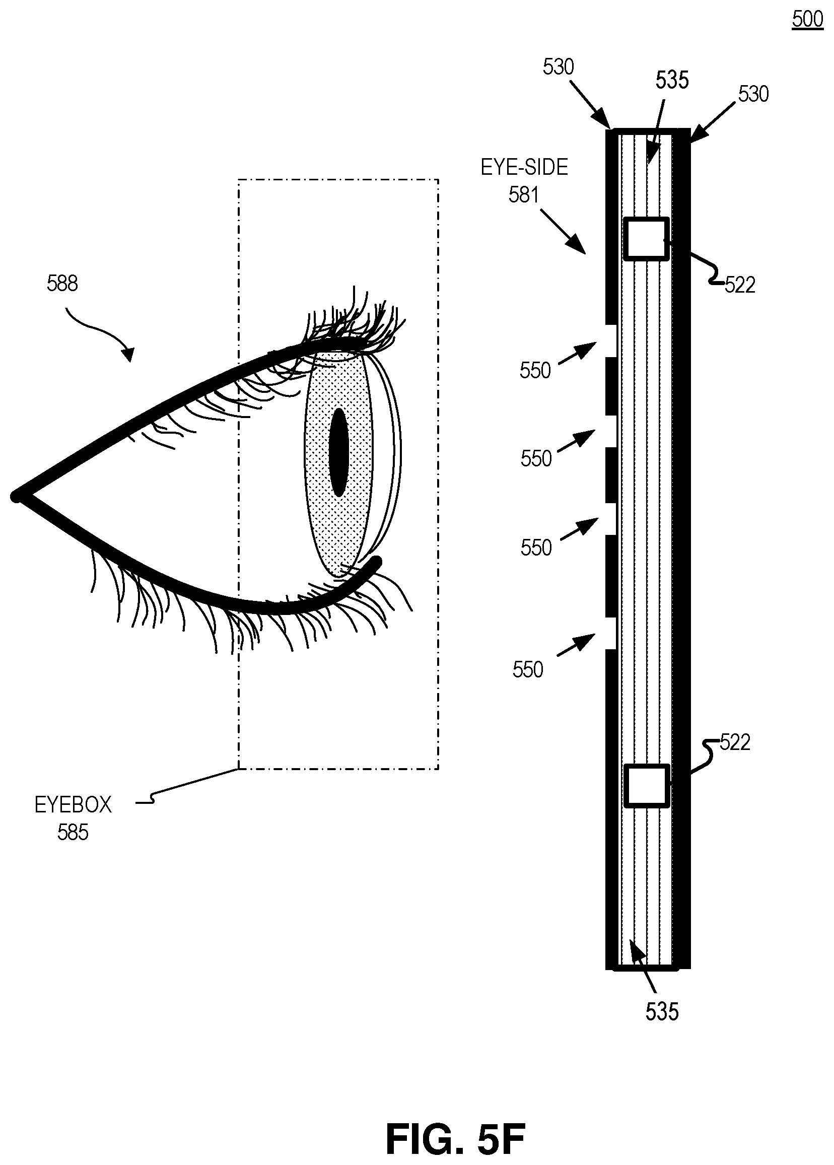Patent US12345893 Figure 9 – Hot mirror optical cavity and infield illumination