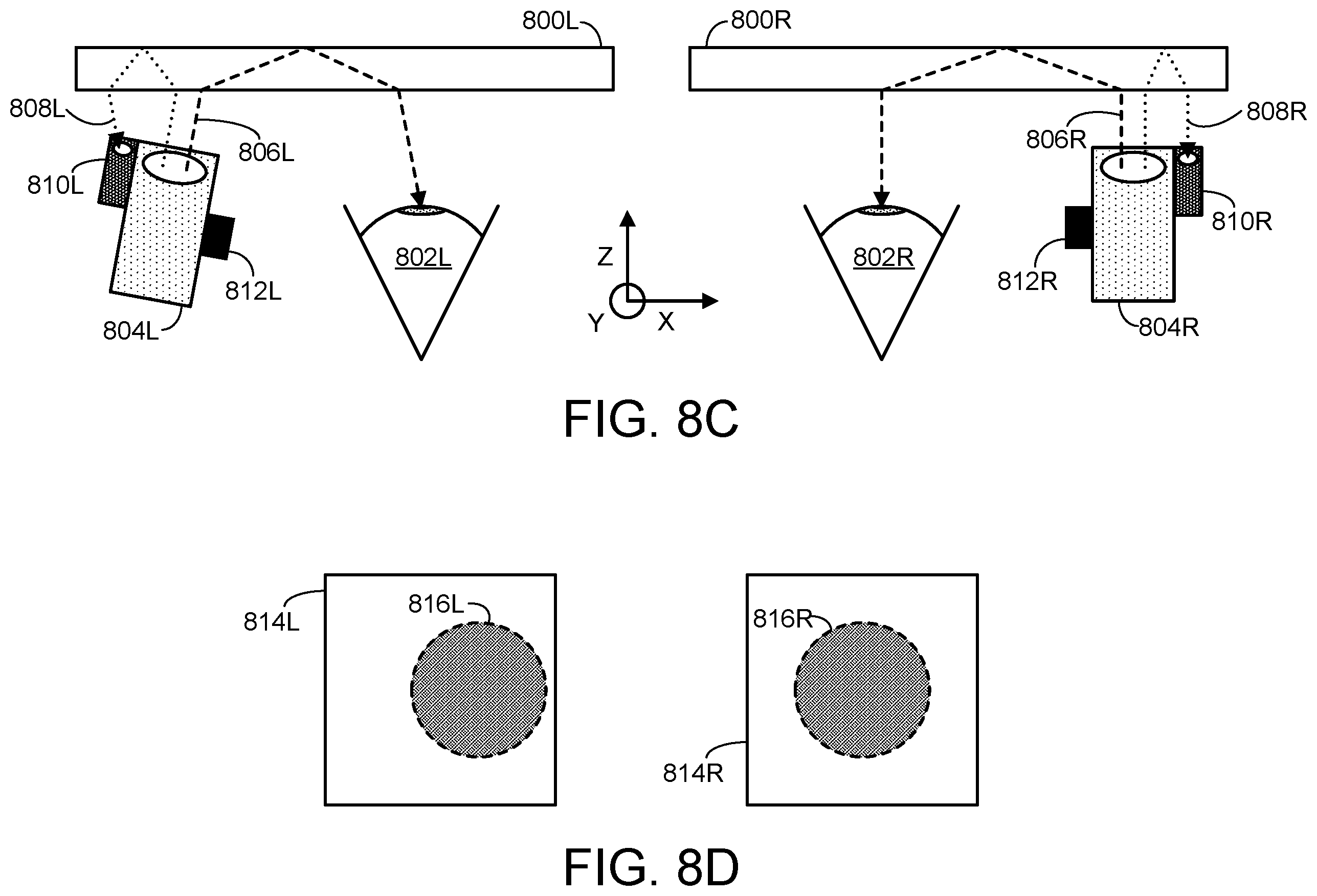 Patent US12345896 Figure 9 – Head-mounted display alignment assessment