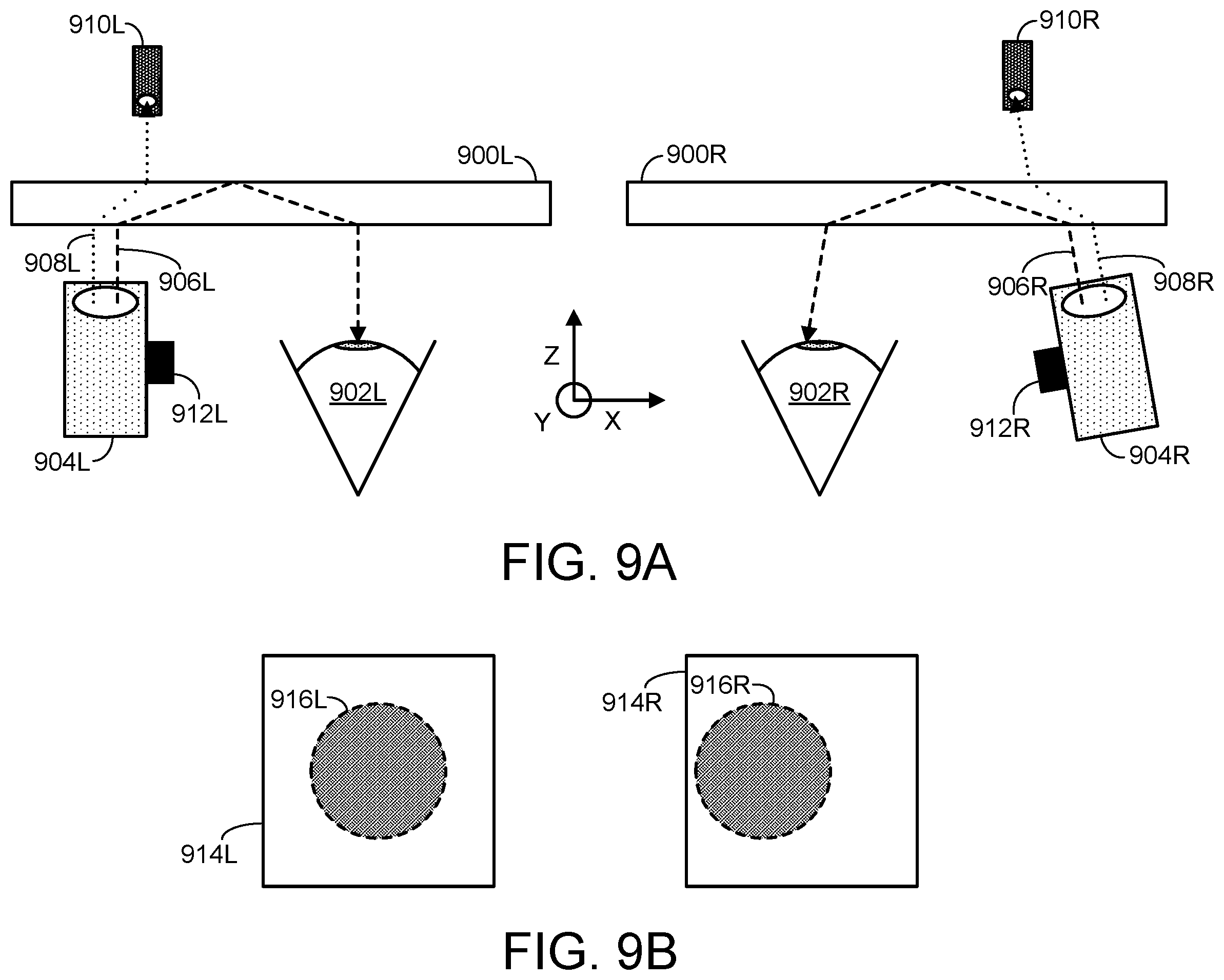 Patent US12345896 Figure 11 – Head-mounted display alignment assessment