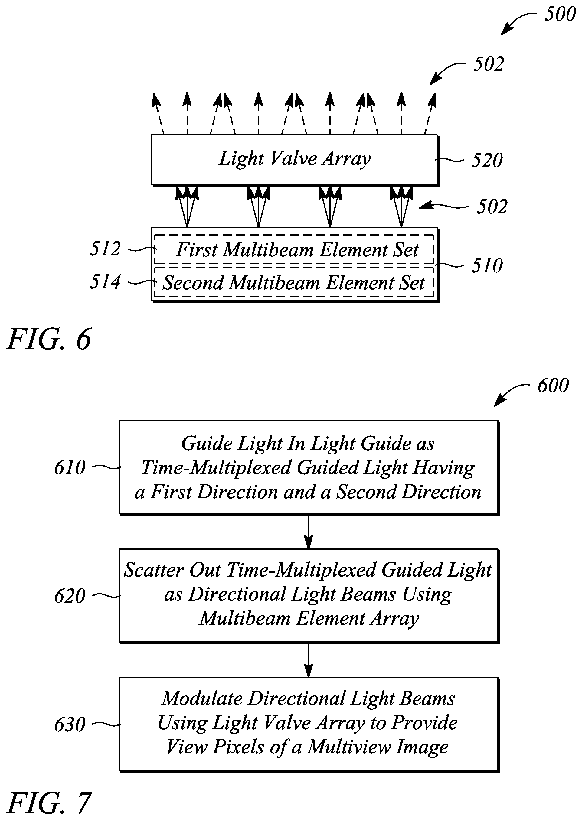 Patent US12345900 Figure 6 – Time-multiplexed multiview backlight, multiview display and method