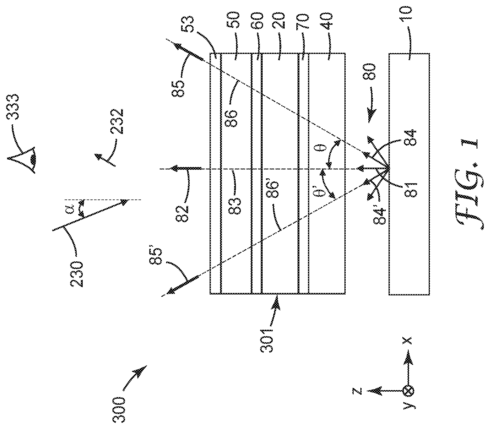 Patent US12345908 Figure 1 – Reflective polarizer and display system