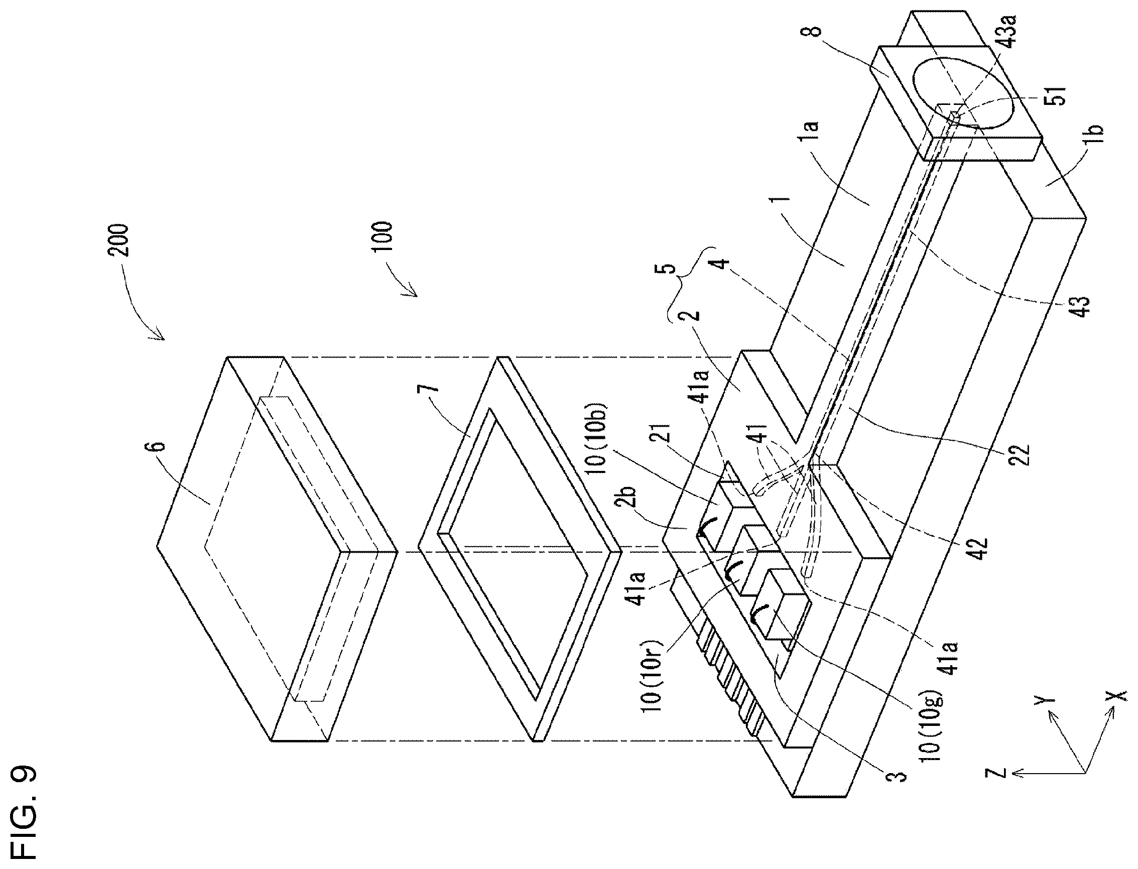 Patent US12345913 Figure 6 – Optical waveguide package and light source module