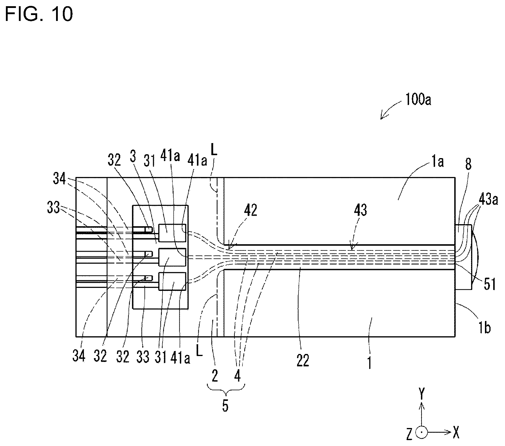 Patent US12345913 Figure 7 – Optical waveguide package and light source module