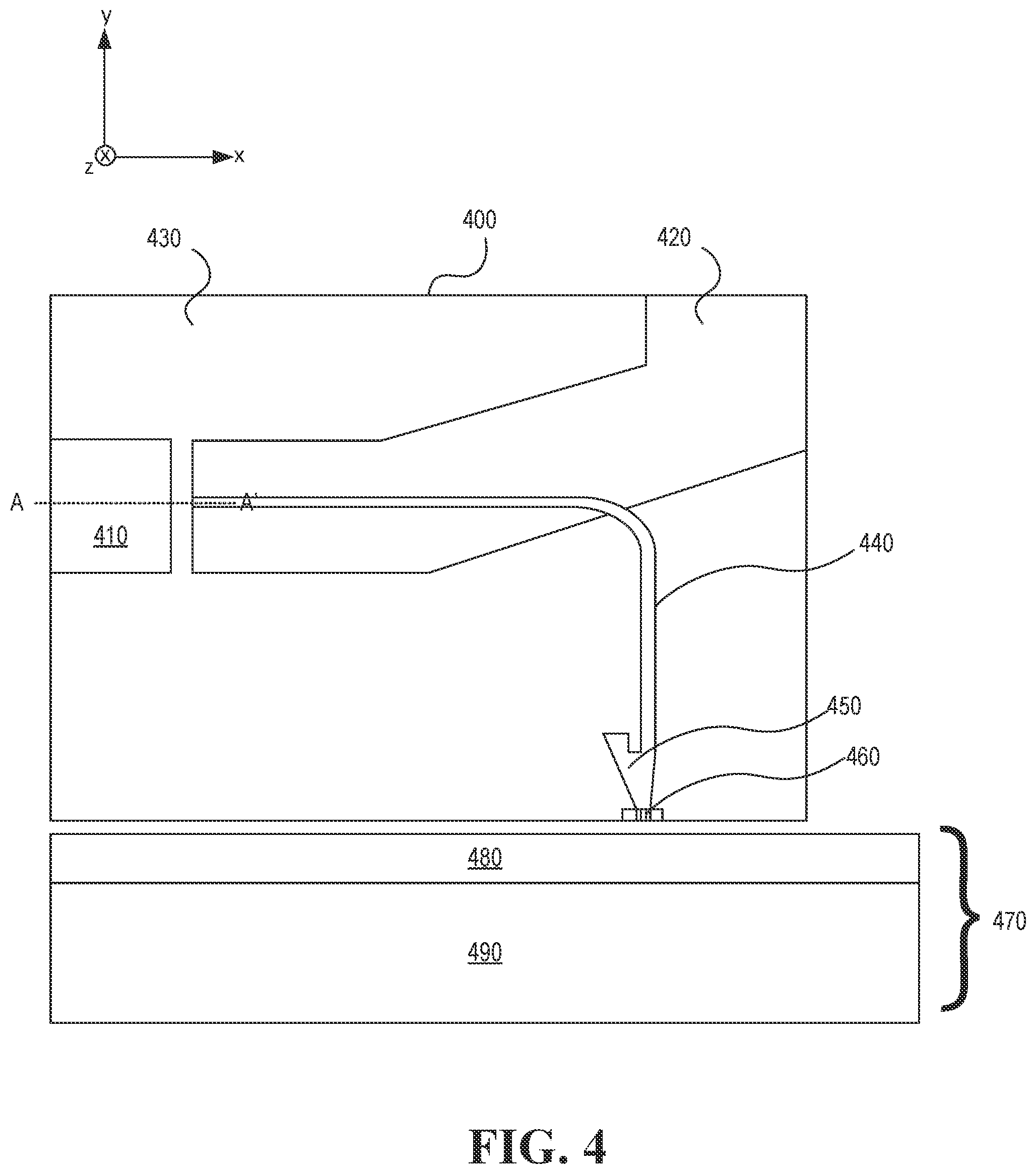 Patent US12345915 Figure 4 – Heterogeneous integration of active layers on a heat-assisted magnetic recording slider