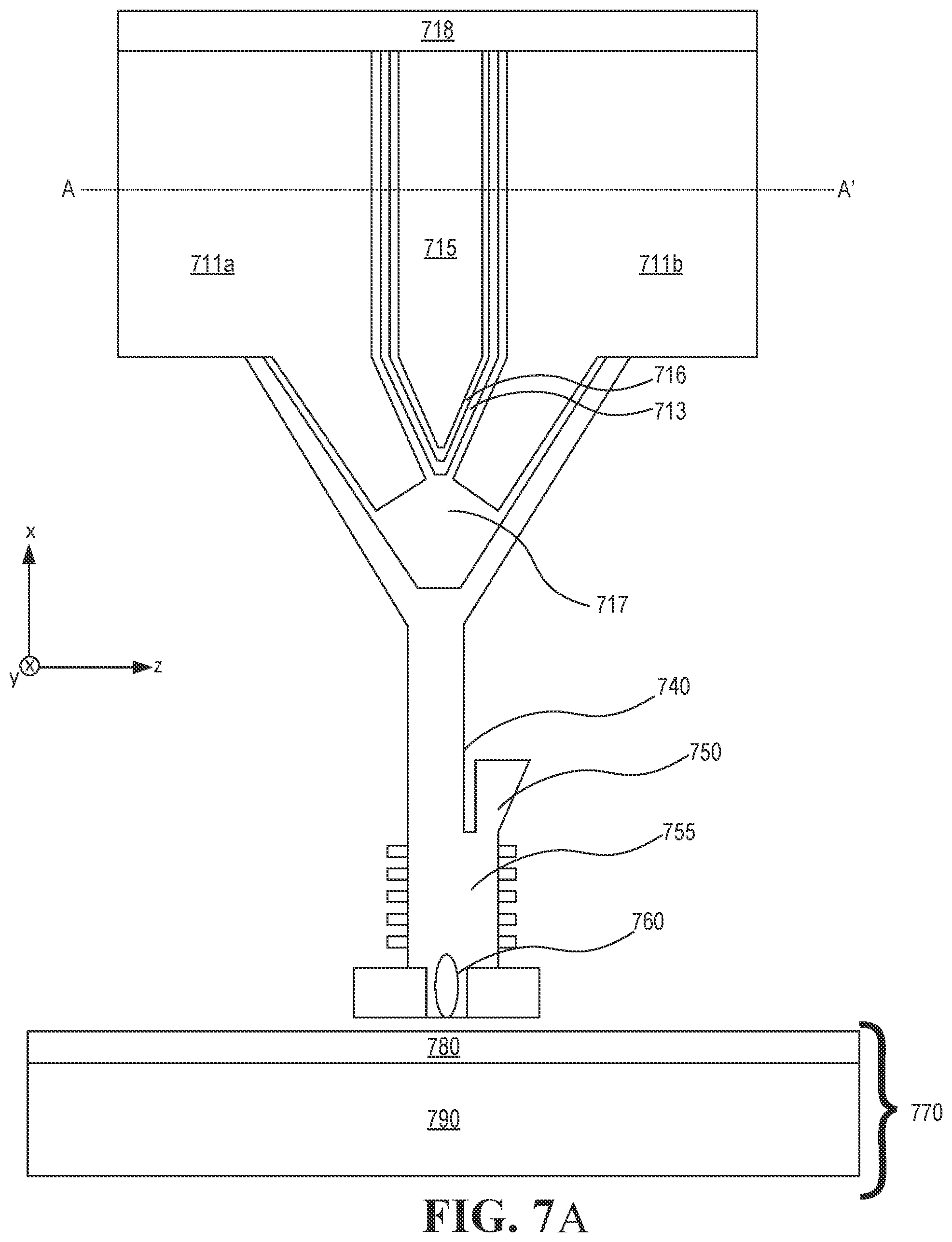 Patent US12345915 Figure 7 – Heterogeneous integration of active layers on a heat-assisted magnetic recording slider