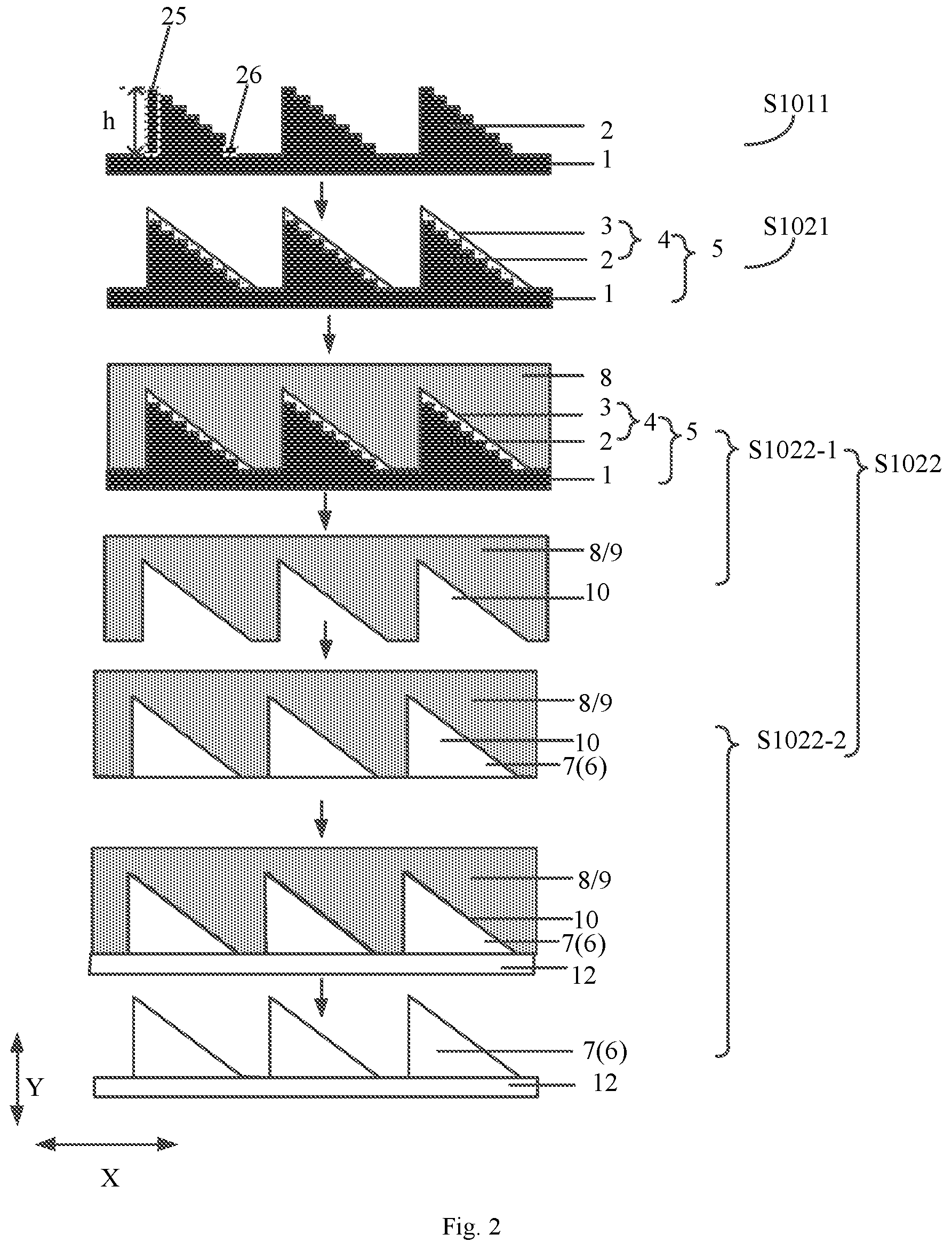 Patent US12345922 Figure 2 – Grating structure, preparation method thereof and display device