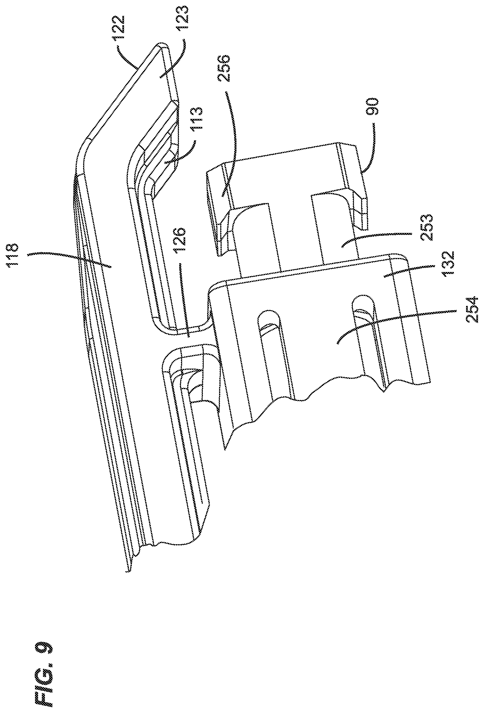 Patent US12345925 Figure 8 – Telecommunications connector with latch release mechanism