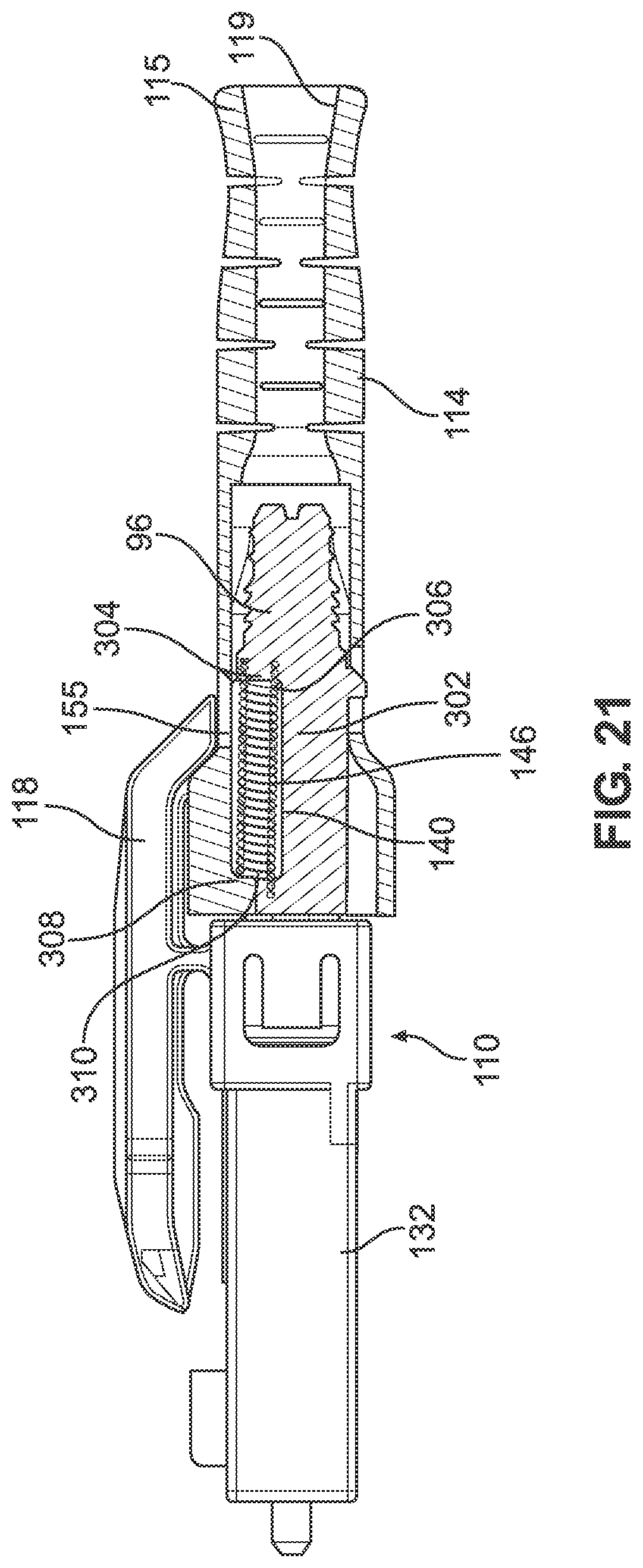 Patent US12345925 Figure 20 – Telecommunications connector with latch release mechanism