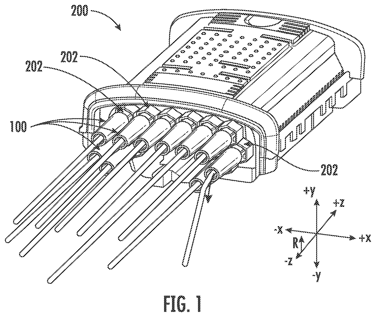 Patent US12345927 Figure 1 – Fiber optic adapter assemblies including a conversion housing and a release housing