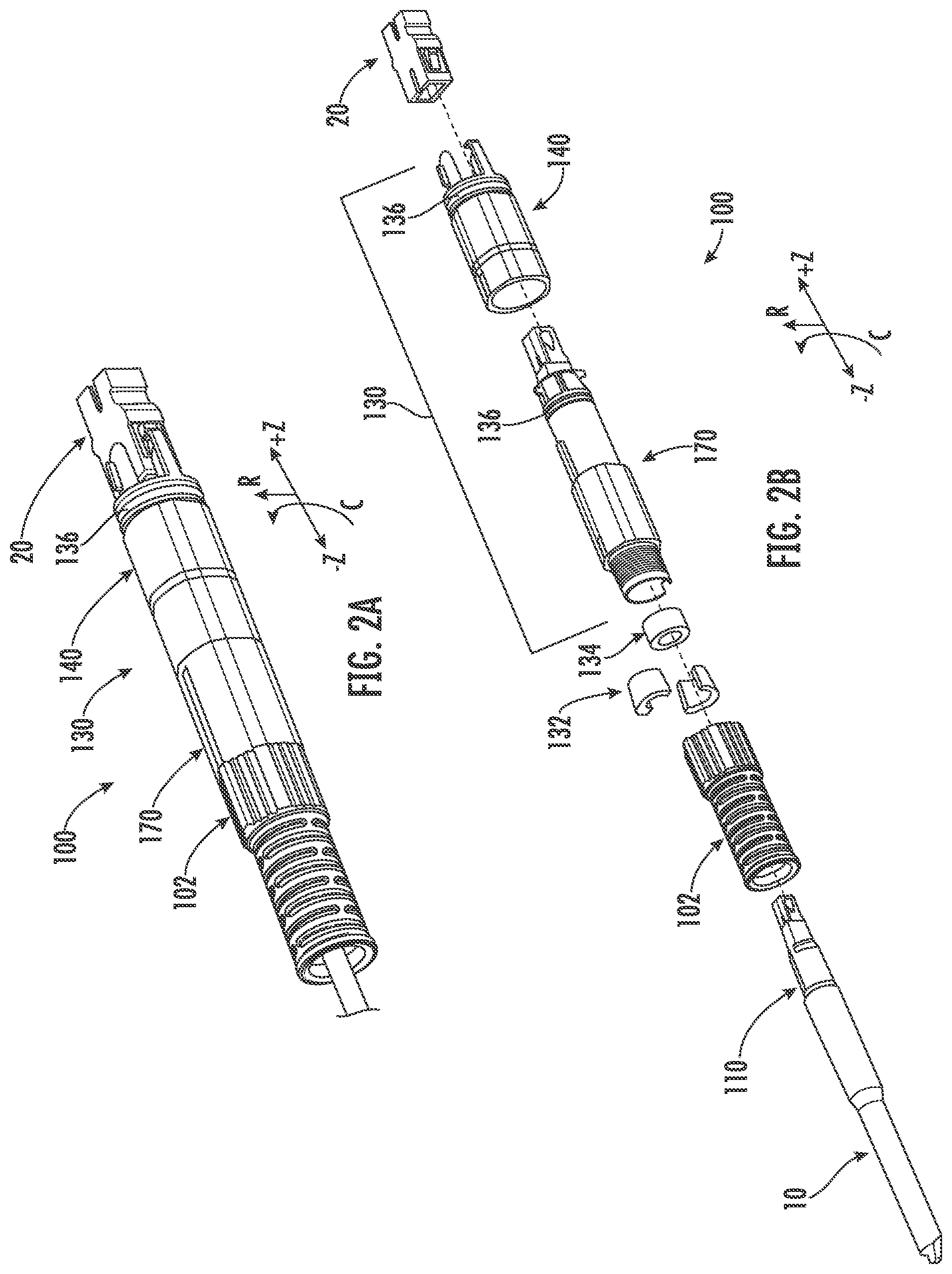 Patent US12345927 Figure 2 – Fiber optic adapter assemblies including a conversion housing and a release housing