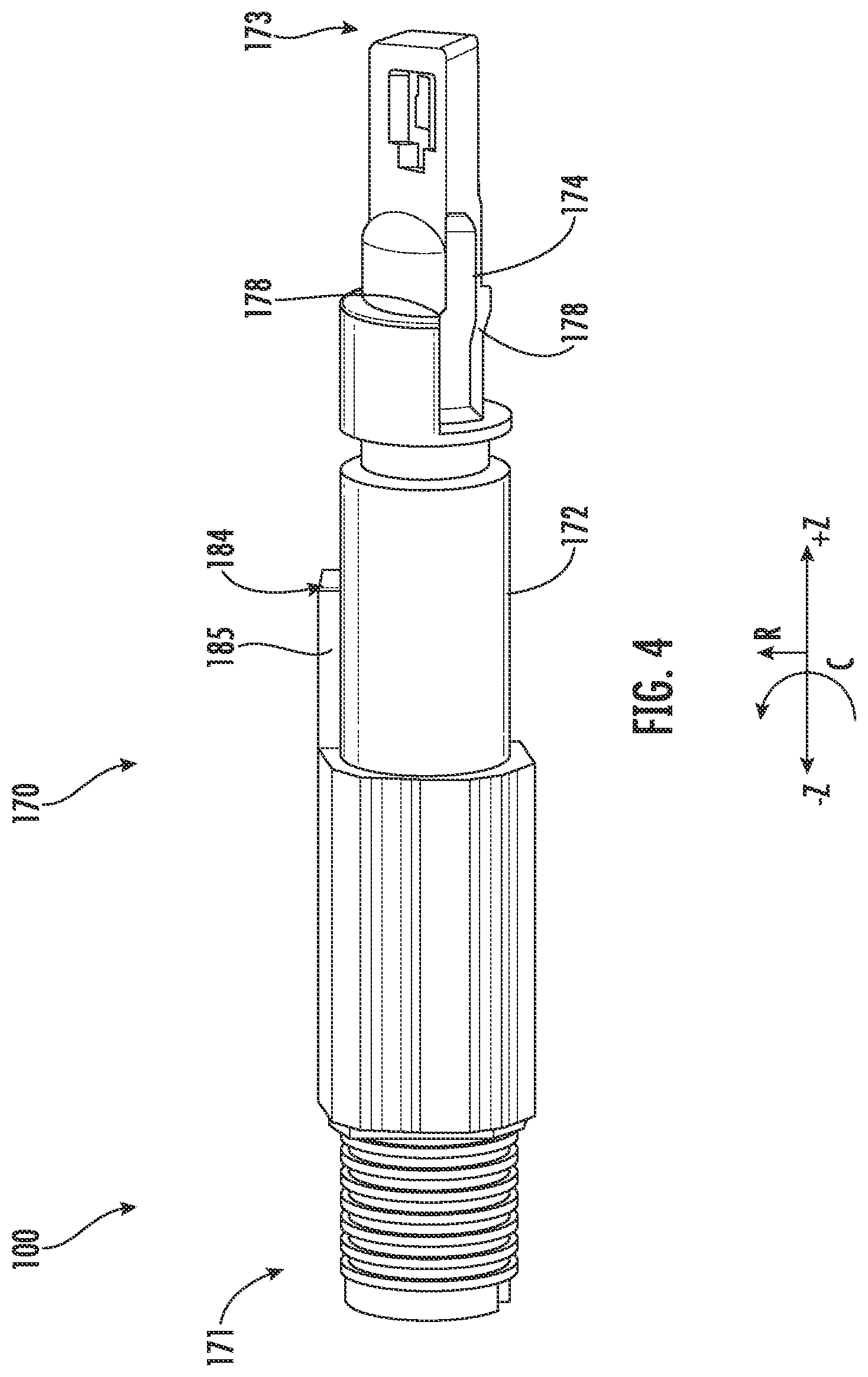 Patent US12345927 Figure 4 – Fiber optic adapter assemblies including a conversion housing and a release housing